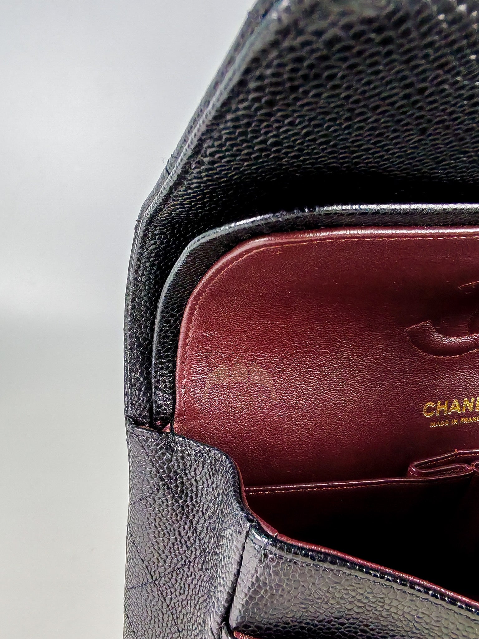 Classic Double Flap Medium in Black Caviar Leather and Gold Hardware Series 20 | Purse Maison Luxury Bags Shop