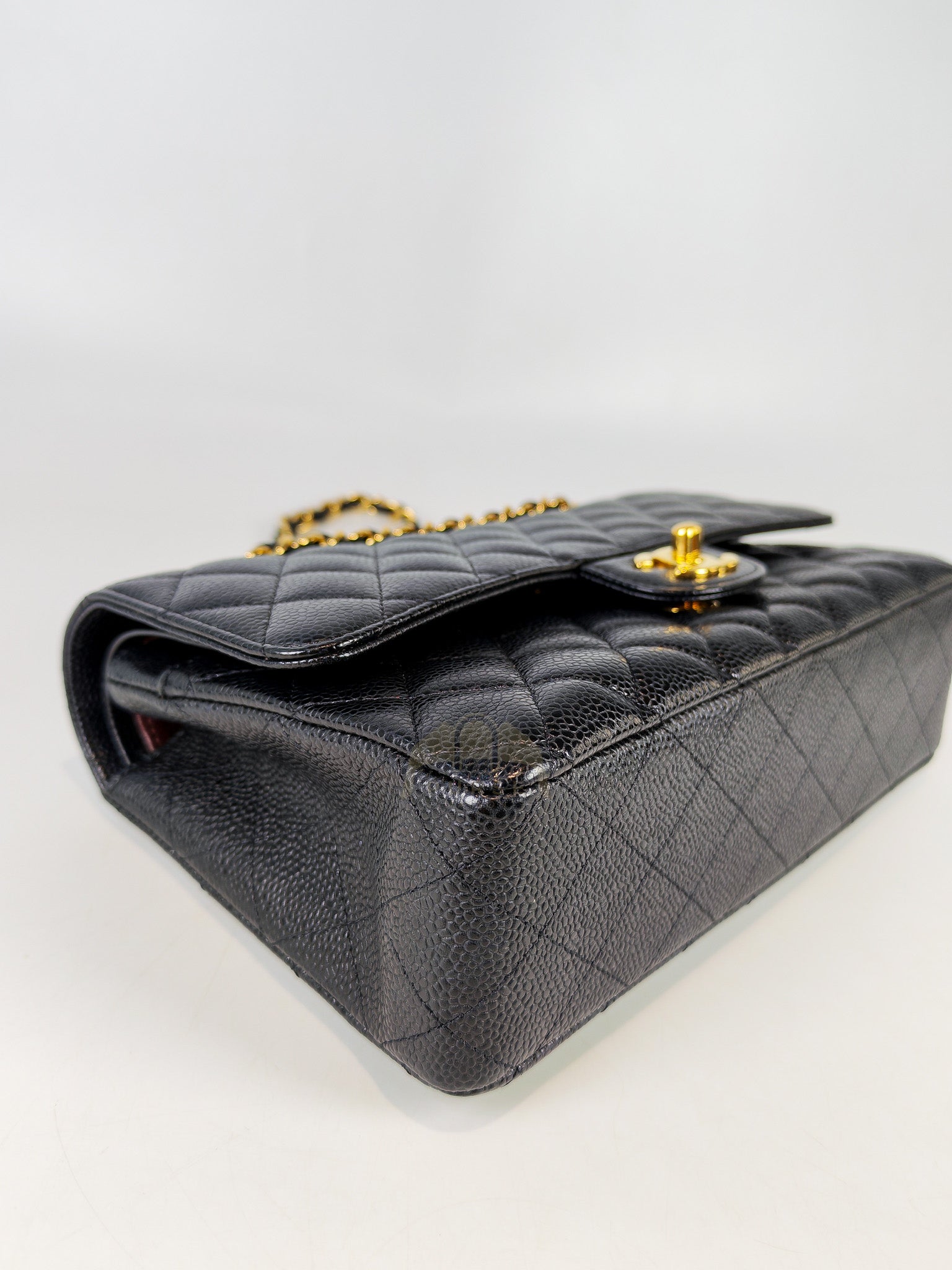 Classic Double Flap Medium in Black Caviar Leather and Gold Hardware Series 20 | Purse Maison Luxury Bags Shop