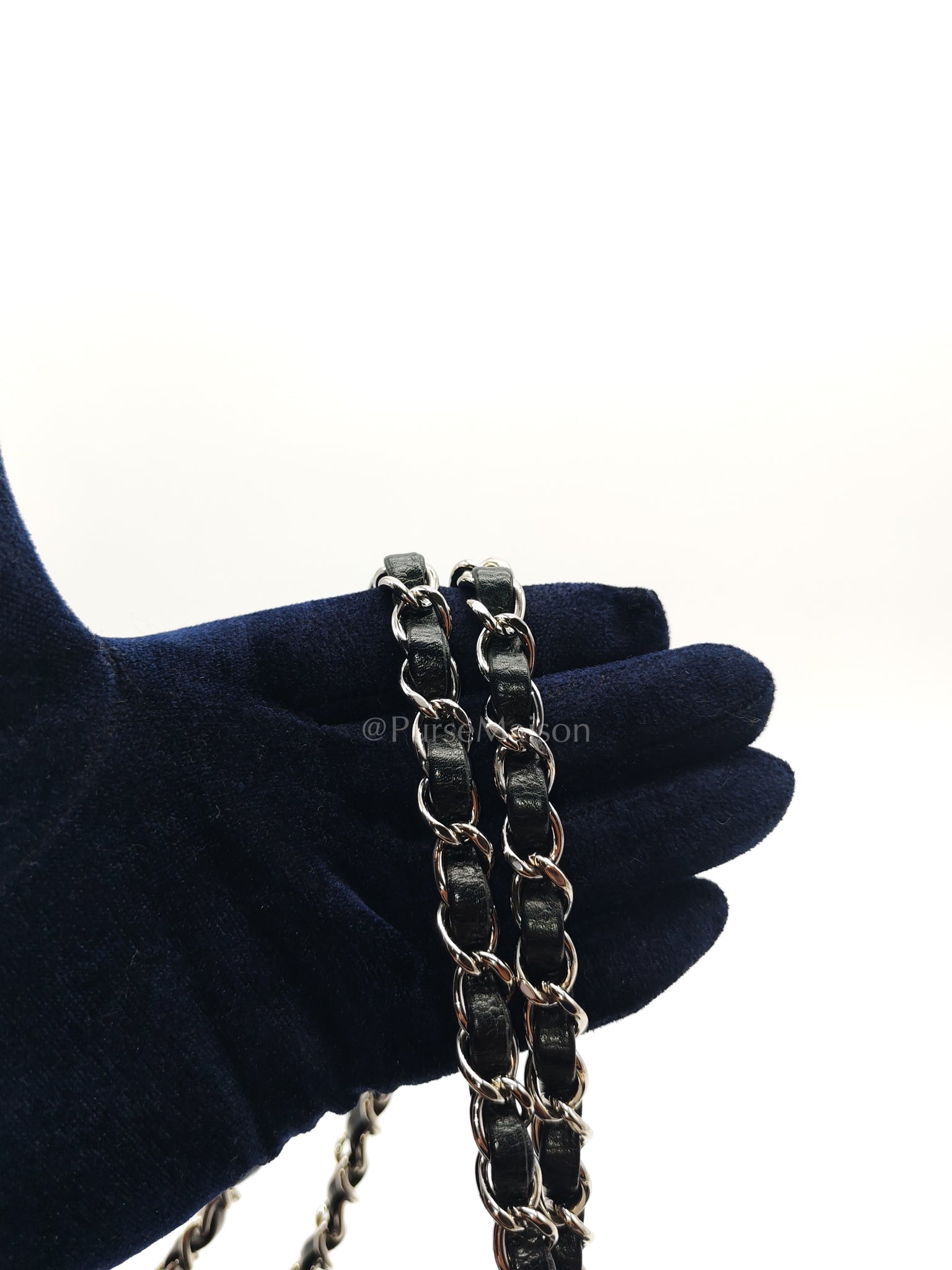 Classic Double Flap Medium in Black Caviar Leather and Silver Hardware Series 12 | Purse Maison Luxury Bags Shop