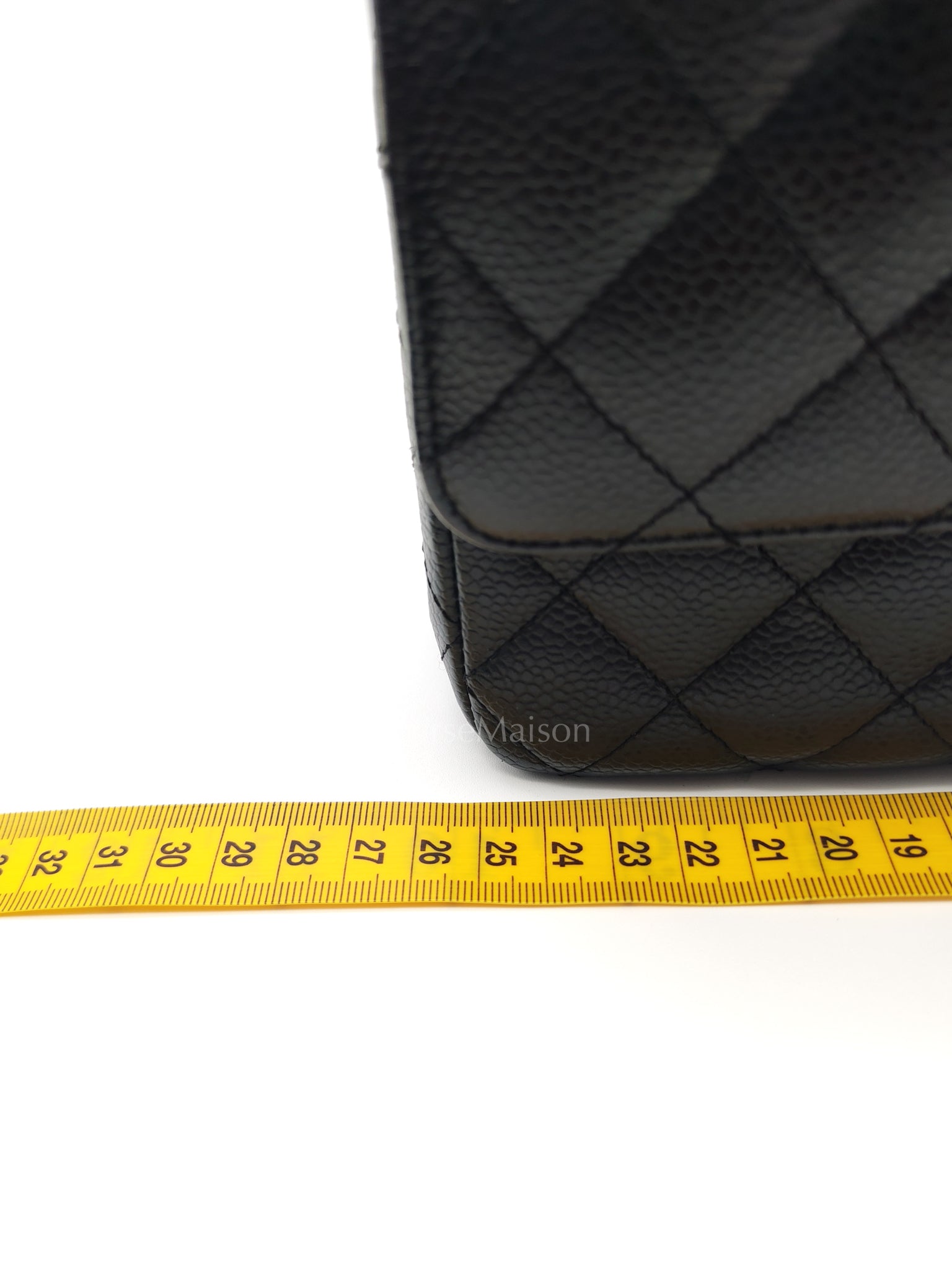 Classic Double Flap Medium in Black Caviar Leather and Silver Hardware Series 12 | Purse Maison Luxury Bags Shop