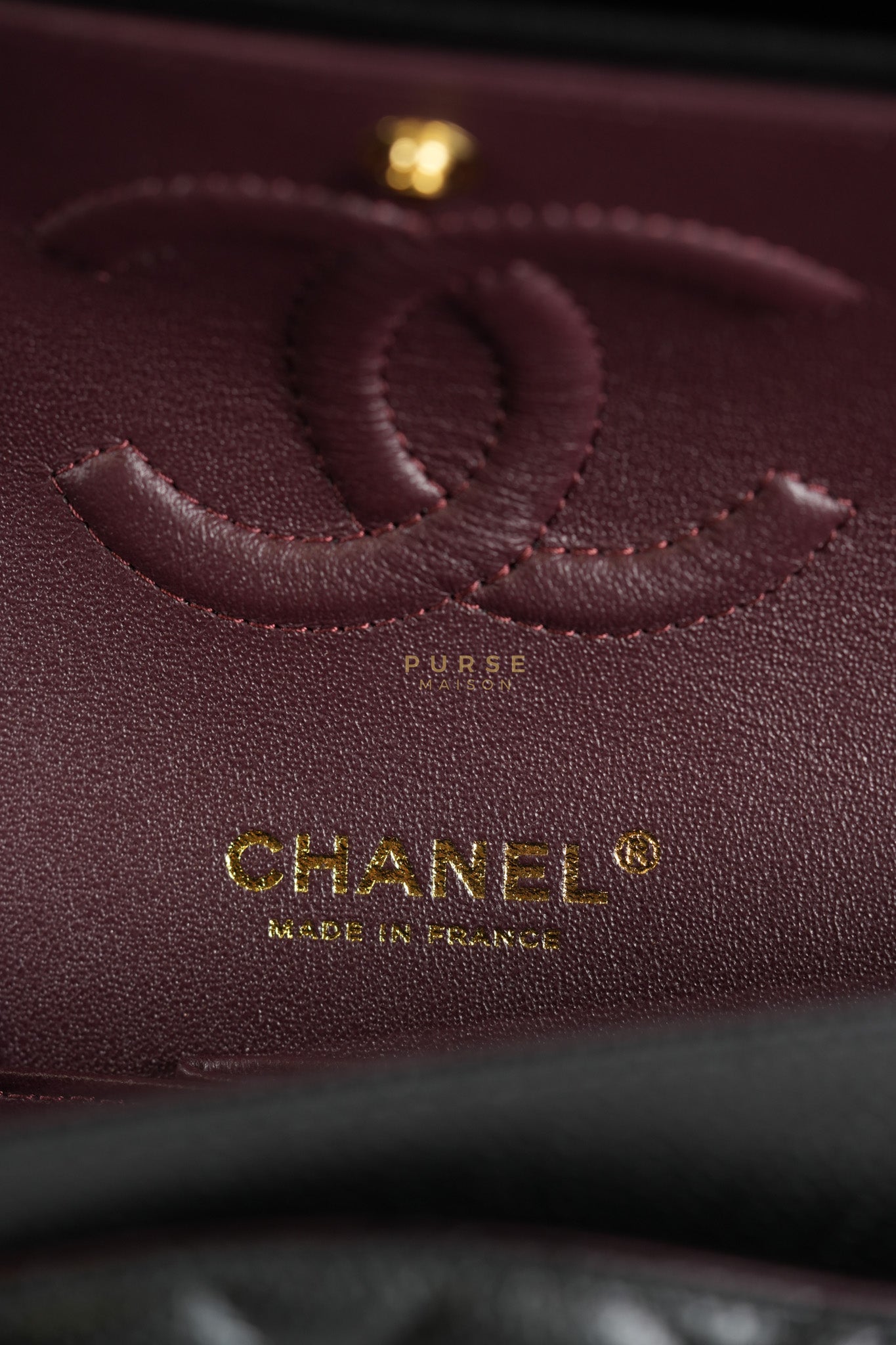 Classic Double Flap Medium in Black Caviar Leather Gold Hardware (Microchip) | Purse Maison Luxury Bags Shop