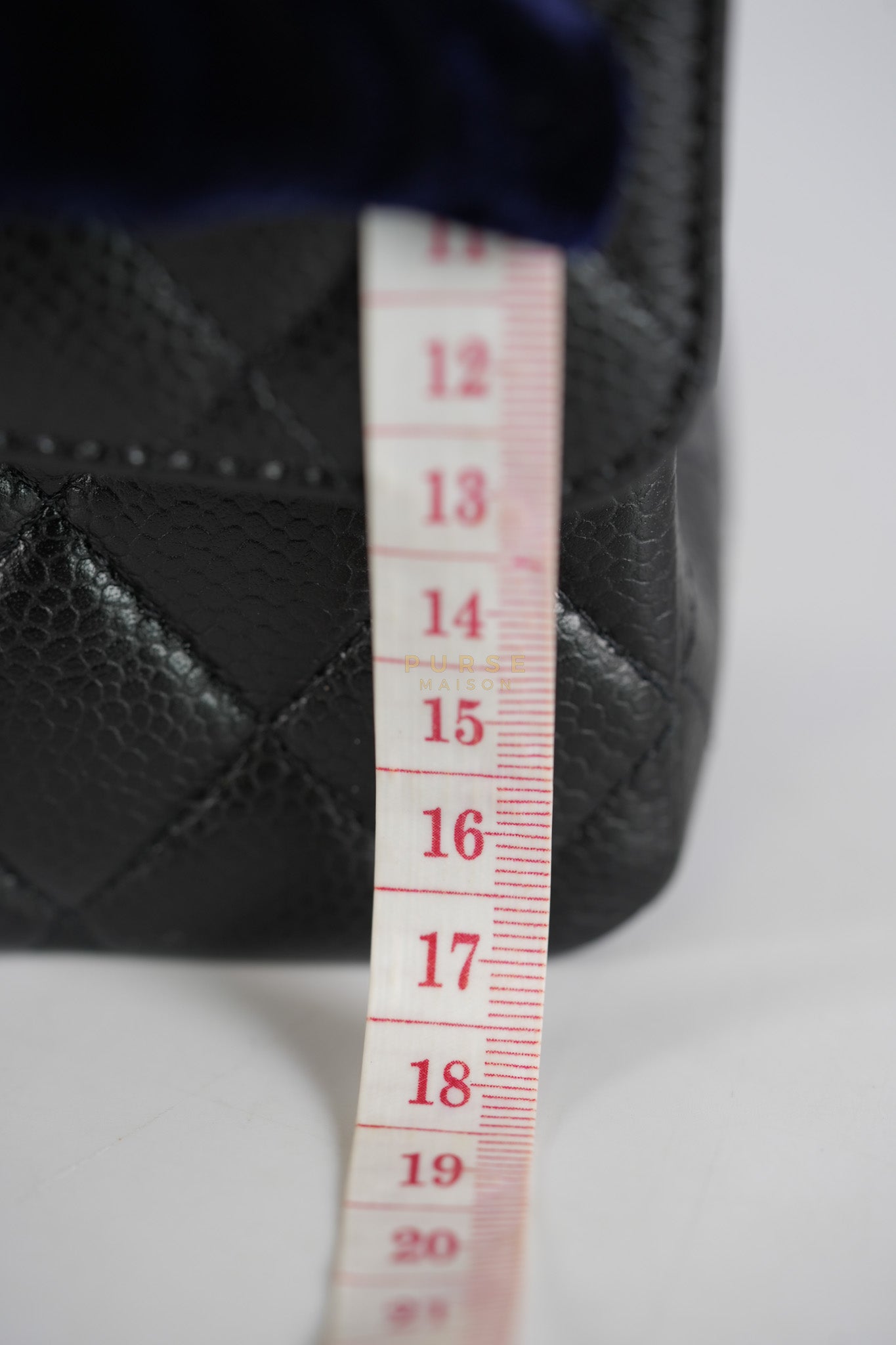 Classic Double Flap Medium in Black Caviar Leather Gold Hardware (Microchip) | Purse Maison Luxury Bags Shop