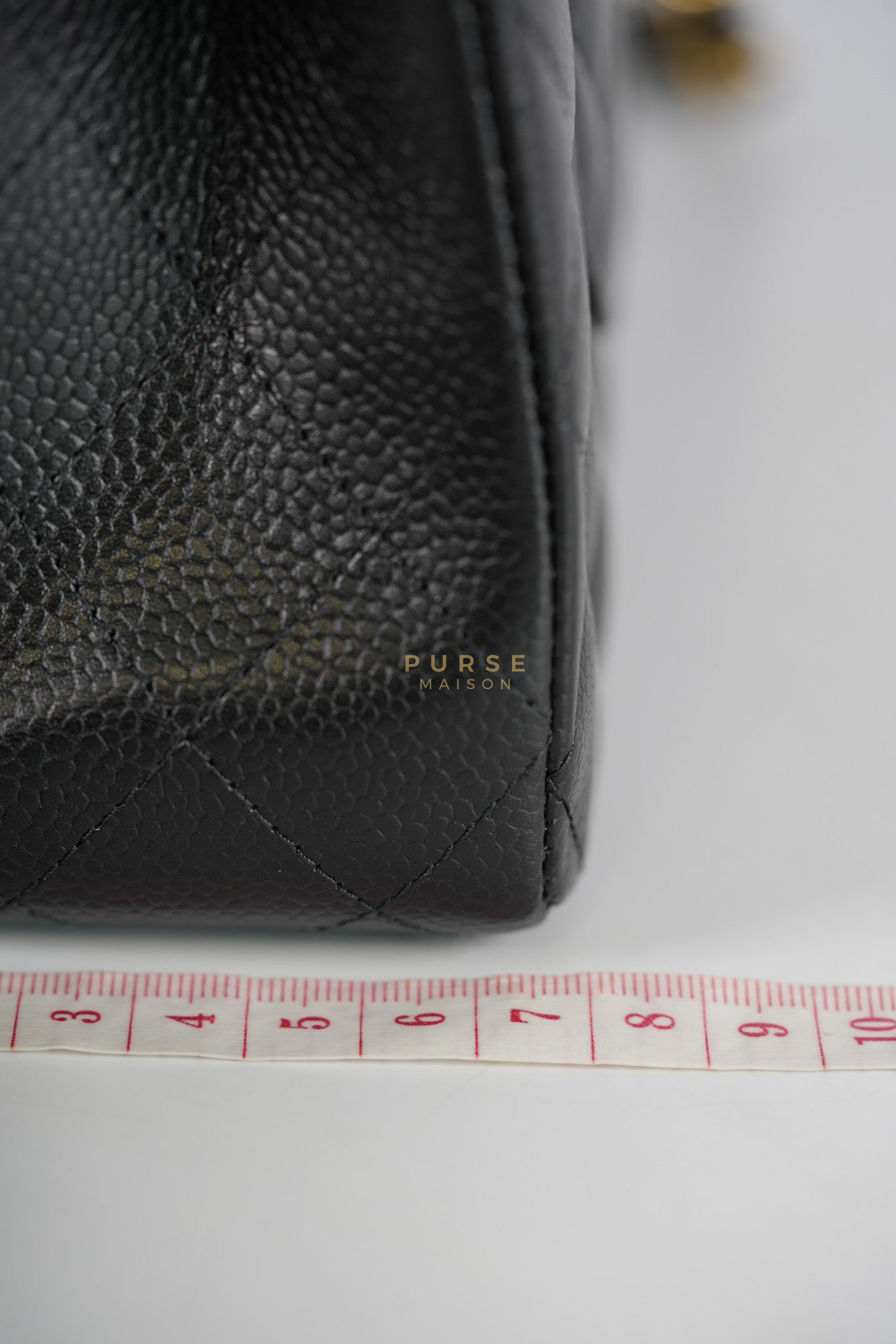 Classic Double Flap Medium in Black Caviar Leather Gold Hardware (Microchip) | Purse Maison Luxury Bags Shop