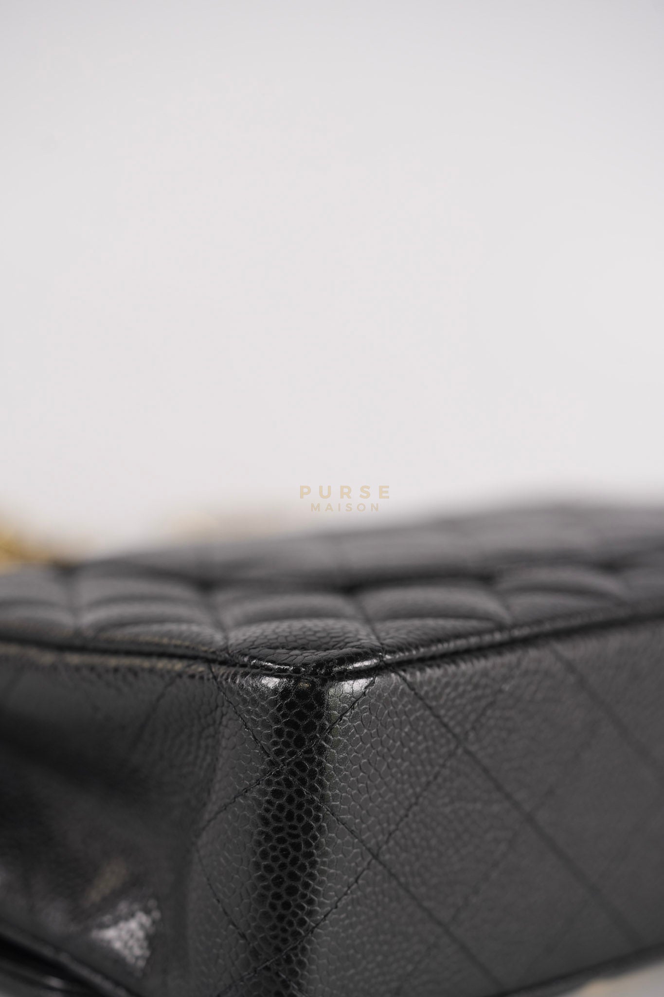 Classic Double Flap Medium in Black Caviar Leather Gold Hardware (Series 15) | Purse Maison Luxury Bags Shop