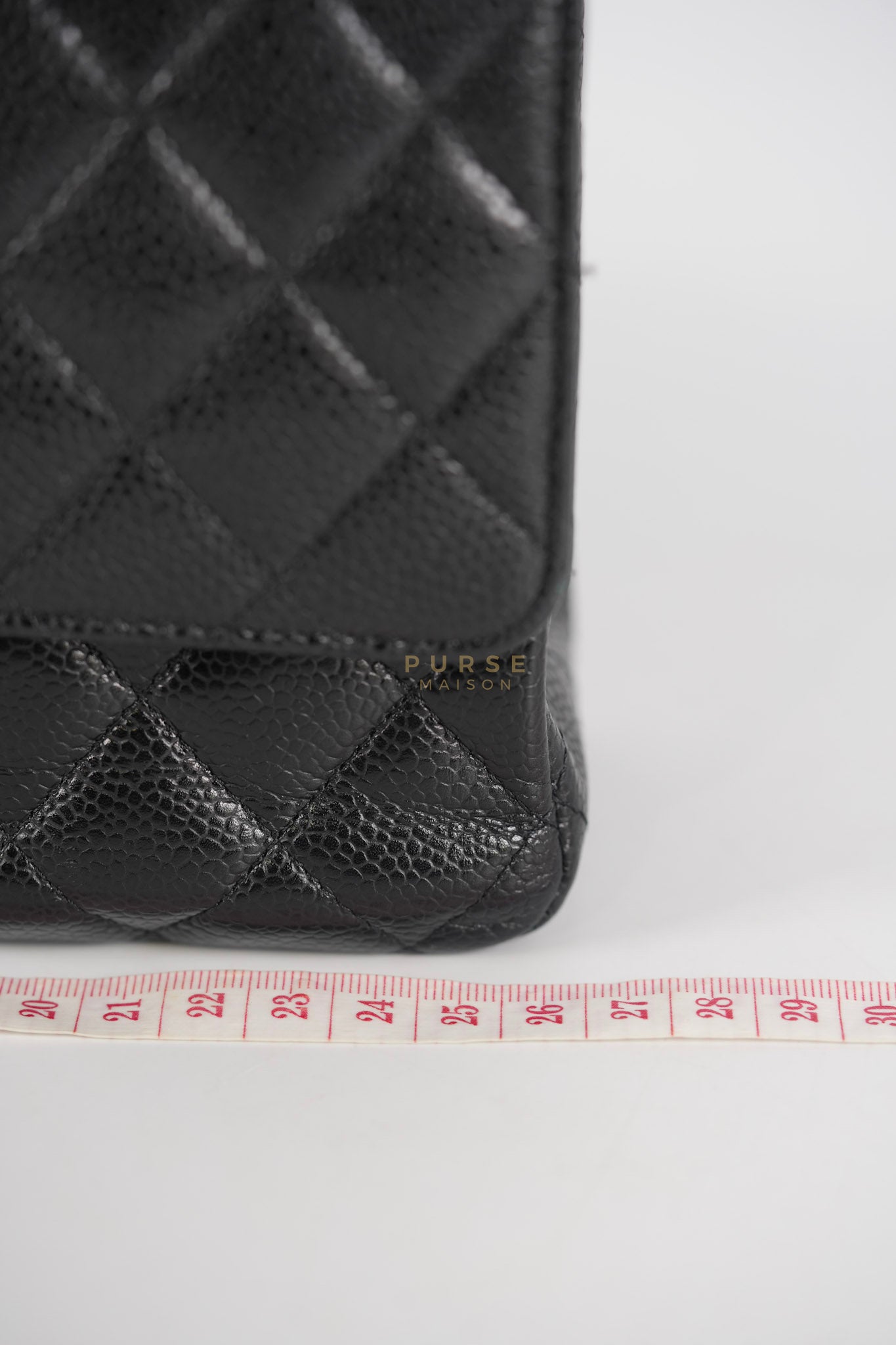 Classic Double Flap Medium in Black Caviar Leather Gold Hardware (Series 15) | Purse Maison Luxury Bags Shop