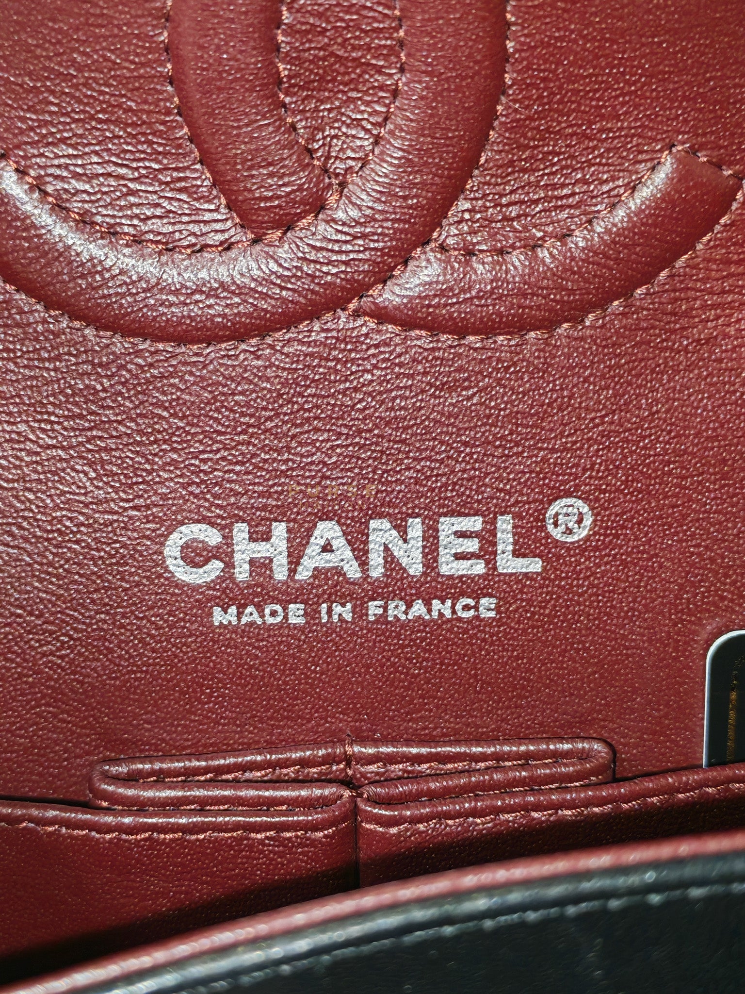 Classic Double Flap Medium in Black Lambskin Leather and Silver Hardware Series 25 | Purse Maison Luxury Bags Shop