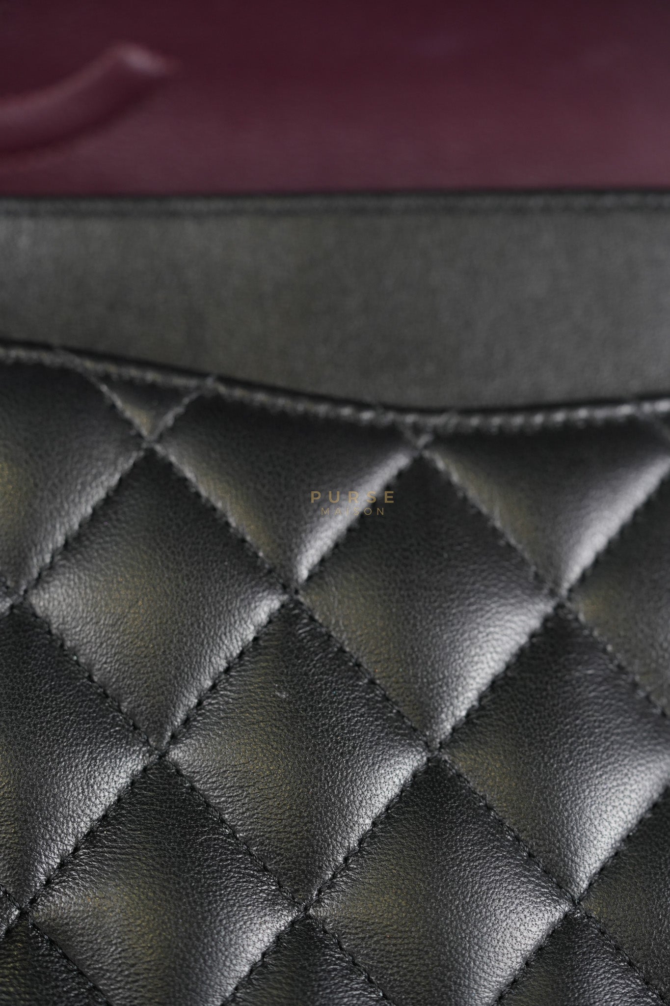 Classic Double Flap Medium in Black Lambskin Leather and Silver Hardware Series 27 | Purse Maison Luxury Bags Shop