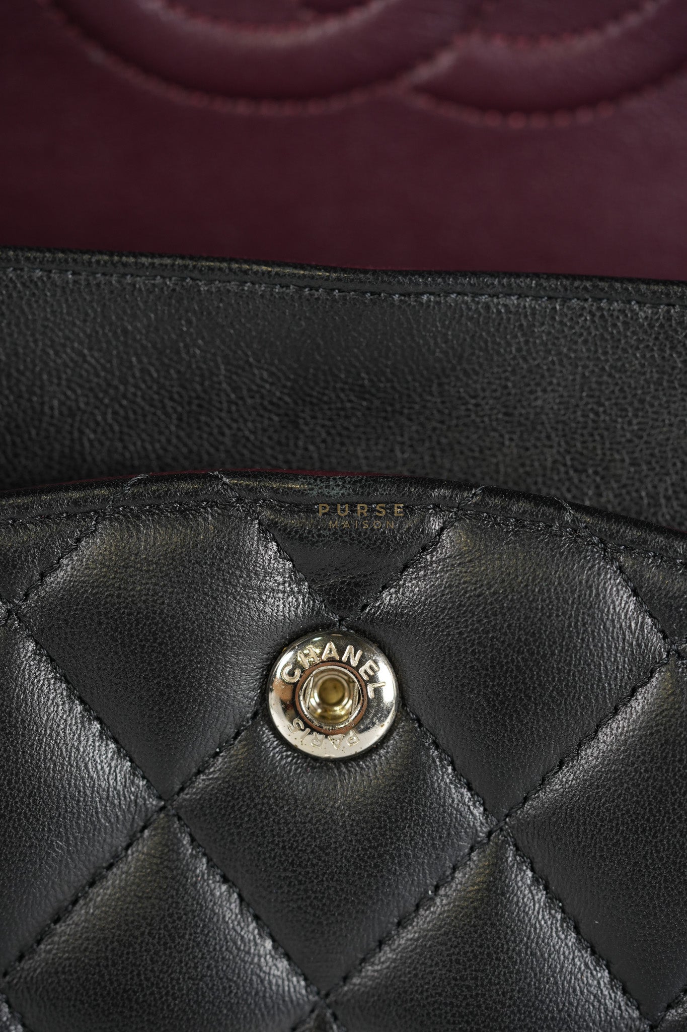 Classic Double Flap Medium in Black Lambskin Leather and Silver Hardware Series 27 | Purse Maison Luxury Bags Shop