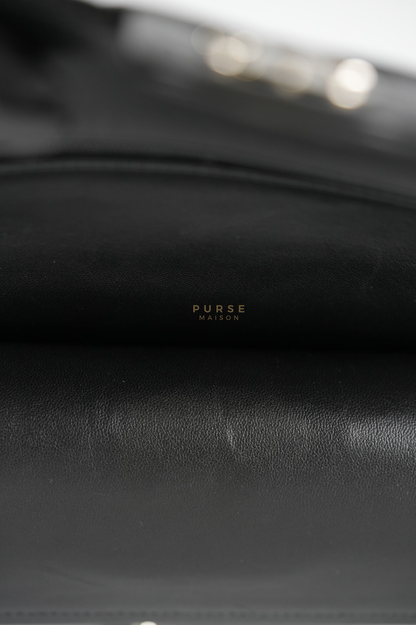 Classic Double Flap Medium in Black Lambskin Leather and Silver Hardware Series 27 | Purse Maison Luxury Bags Shop
