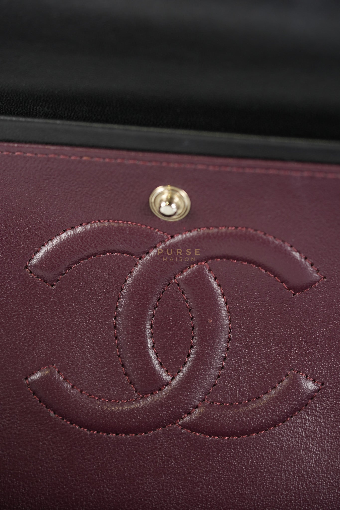 Classic Double Flap Medium in Black Lambskin Leather and Silver Hardware Series 27 | Purse Maison Luxury Bags Shop