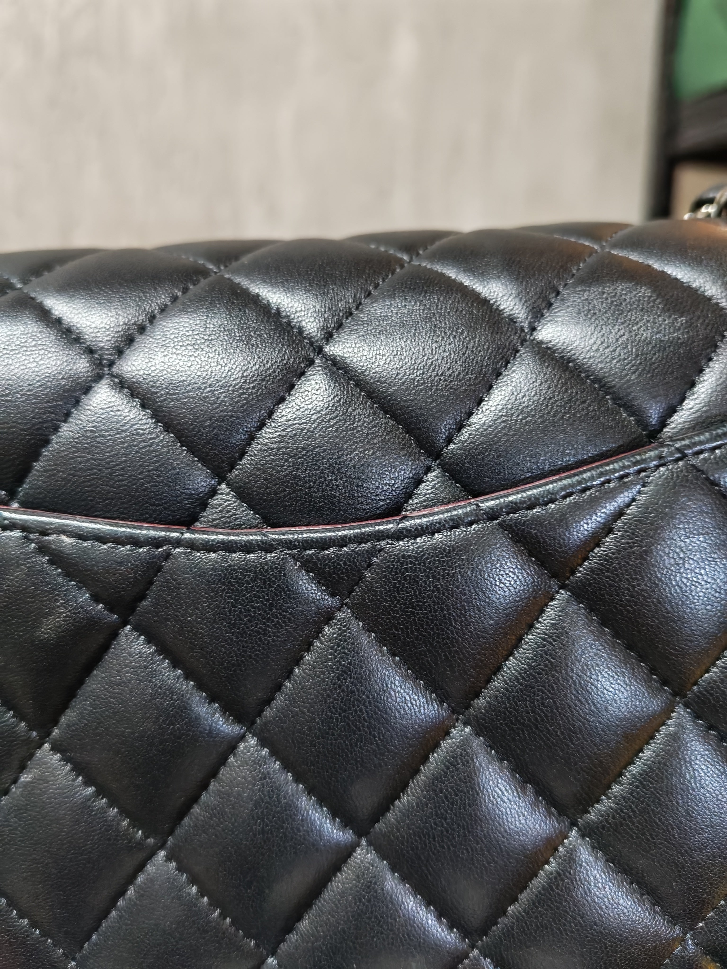 Classic Double Flap Medium in Black Lambskin Leather and Silver Hardware Series 27 | Purse Maison Luxury Bags Shop