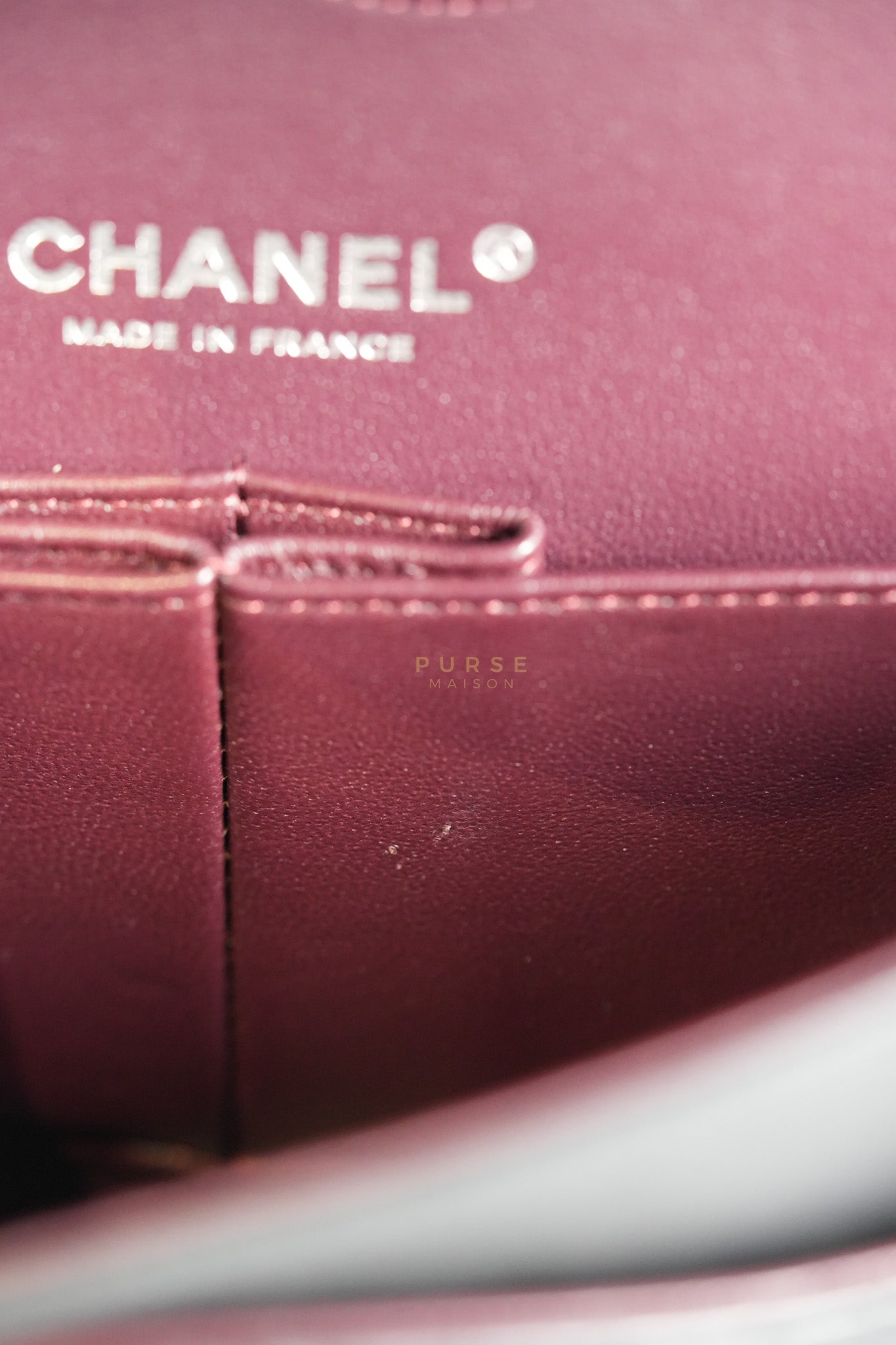 Classic Double Flap Medium in Black Lambskin Leather and Silver Hardware Series 27 | Purse Maison Luxury Bags Shop