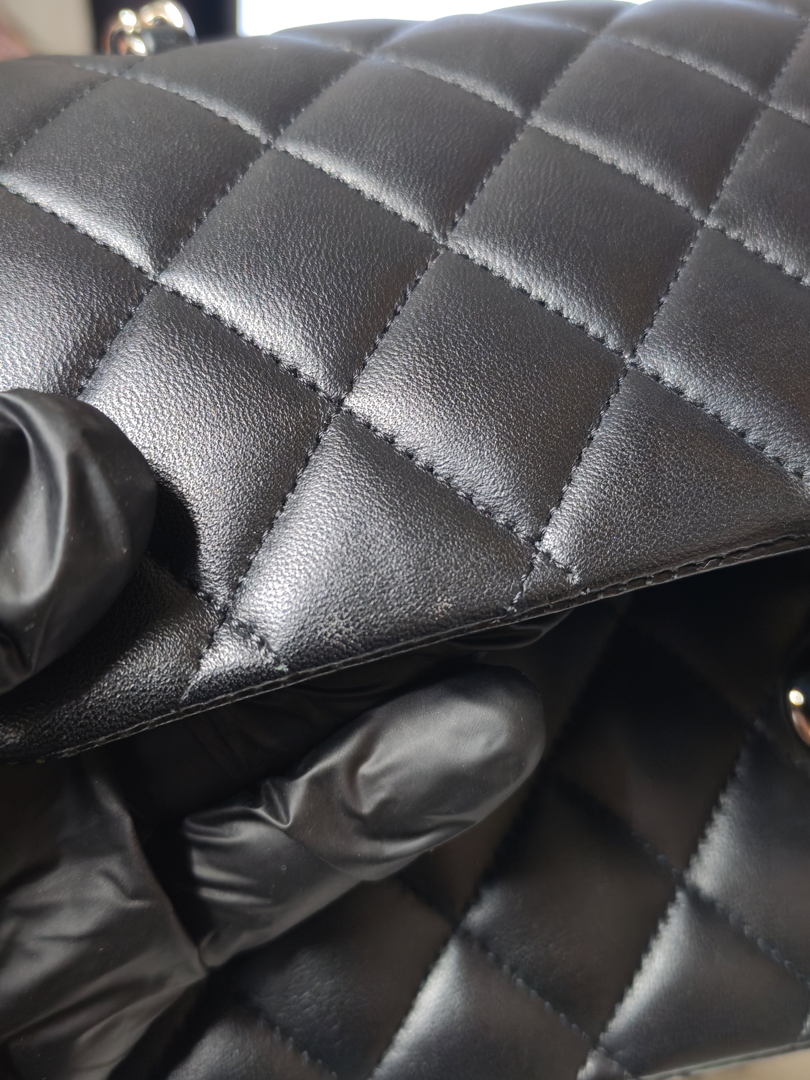 Classic Double Flap Medium in Black Lambskin Leather and Silver Hardware Series 27 | Purse Maison Luxury Bags Shop