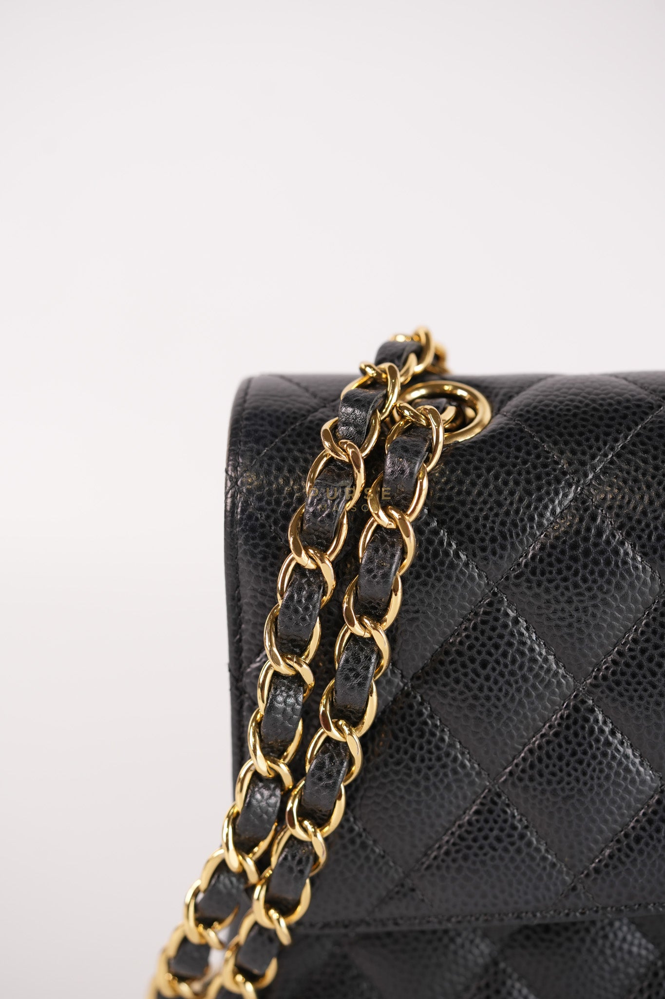 Classic Double Flap Medium in Black Quilted Caviar Leather and Gold Hardware Series 25 | Purse Maison Luxury Bags Shop