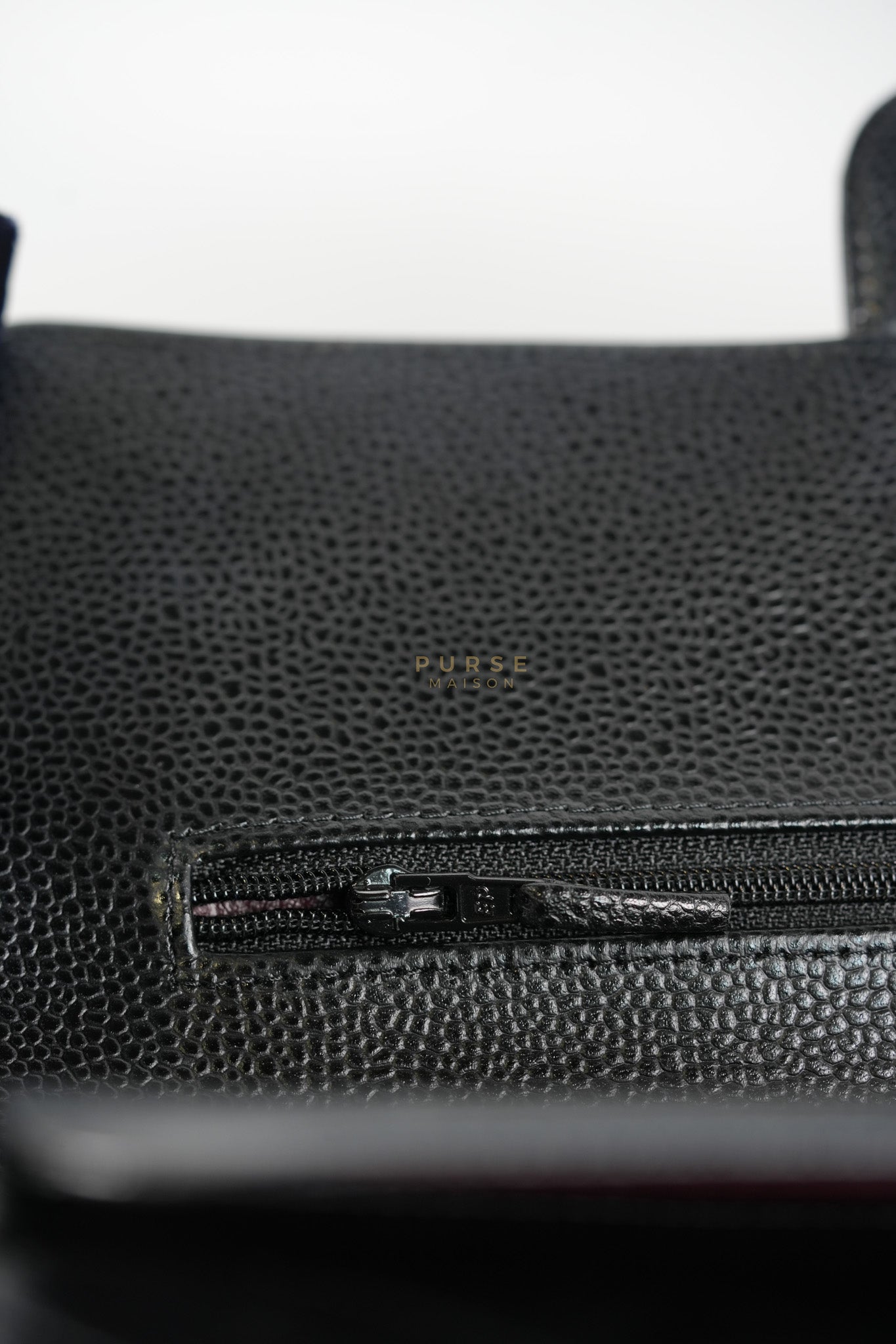 Classic Double Flap Medium in Black Quilted Caviar Leather and Gold Hardware Series 25 | Purse Maison Luxury Bags Shop