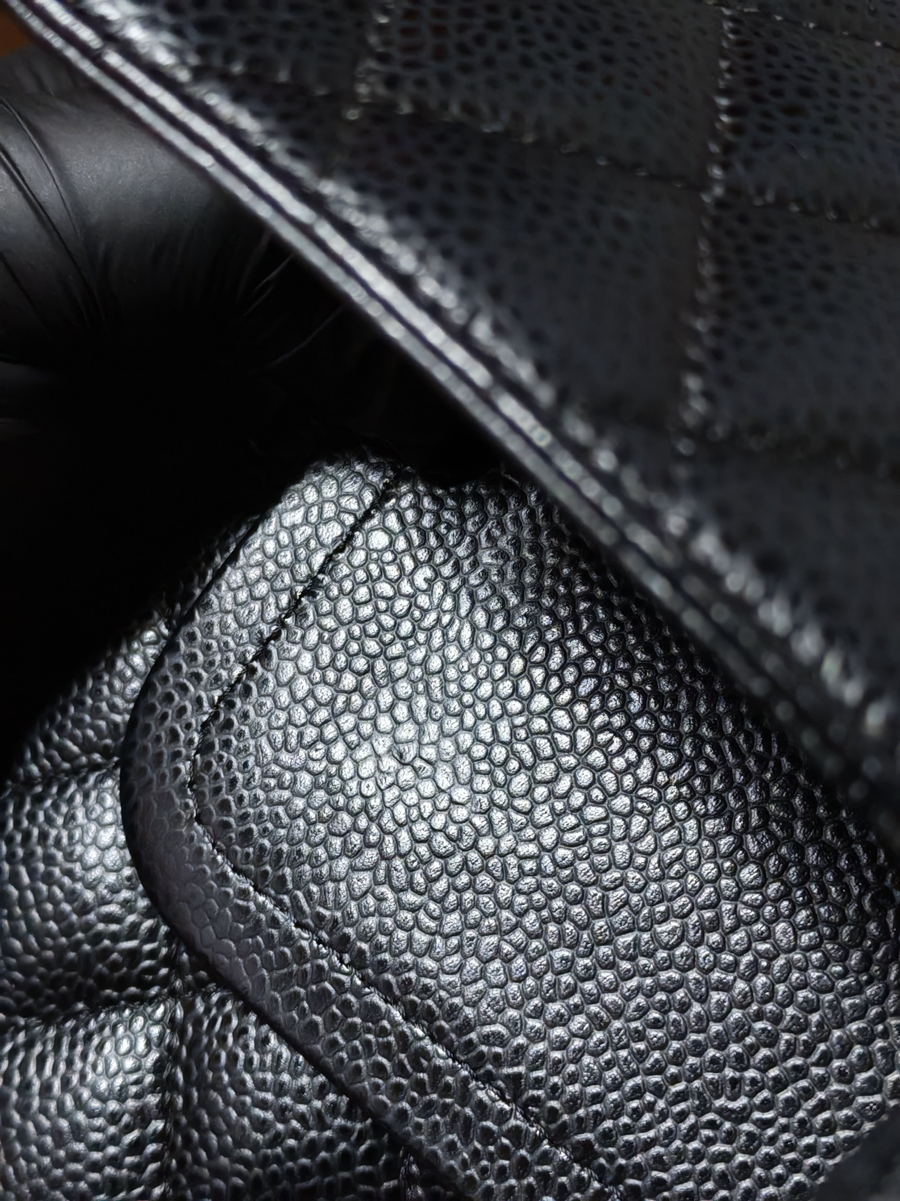 Classic Double Flap Medium in Black Quilted Caviar Leather and Gold Hardware Series 25 | Purse Maison Luxury Bags Shop