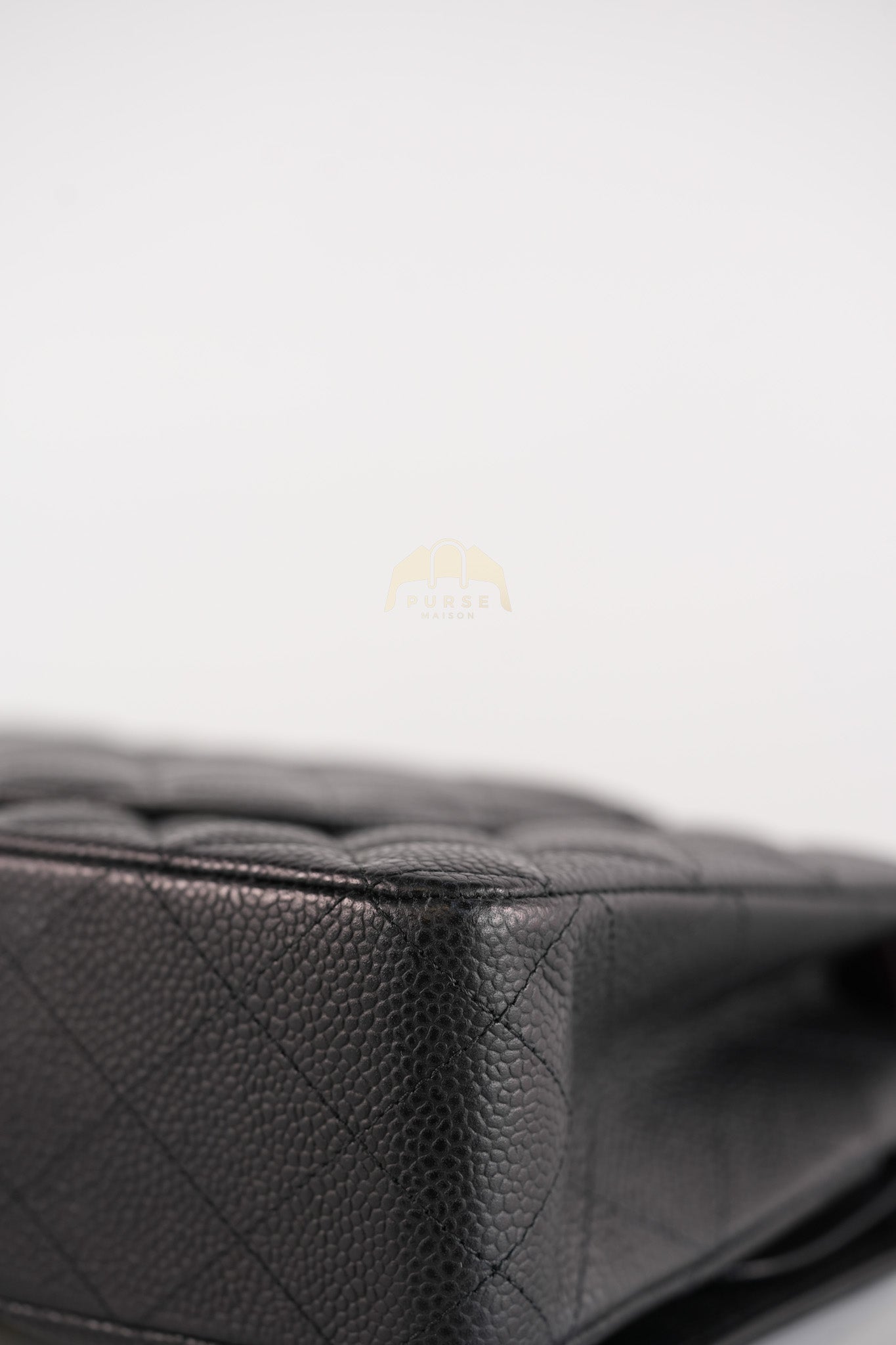 Classic Double Flap Medium in Black Quilted Caviar Leather and Gold Hardware Series 28 | Purse Maison Luxury Bags Shop