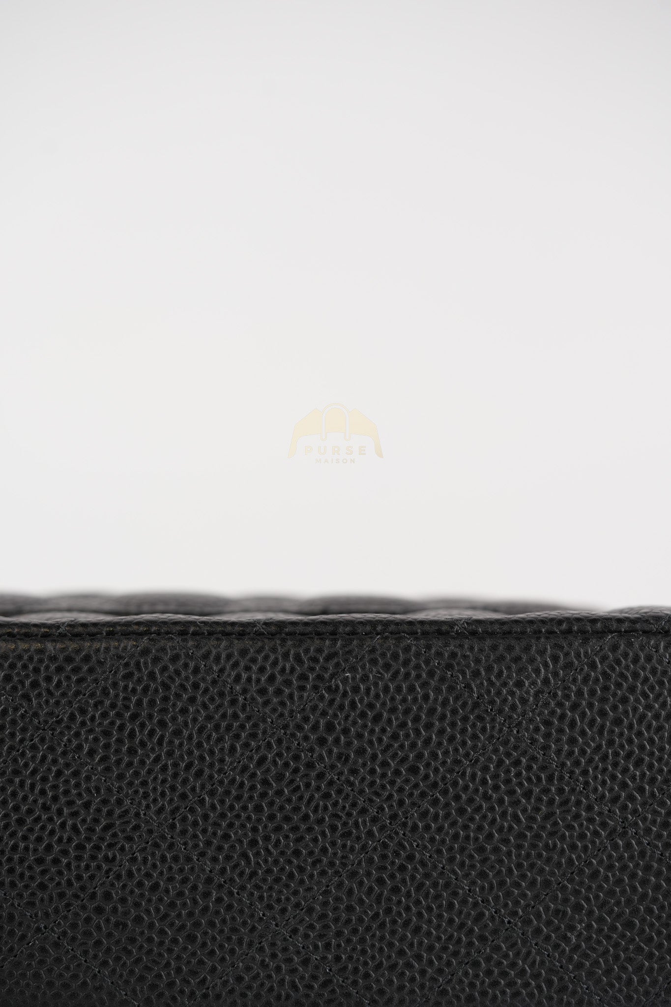 Classic Double Flap Medium in Black Quilted Caviar Leather and Gold Hardware Series 28 | Purse Maison Luxury Bags Shop