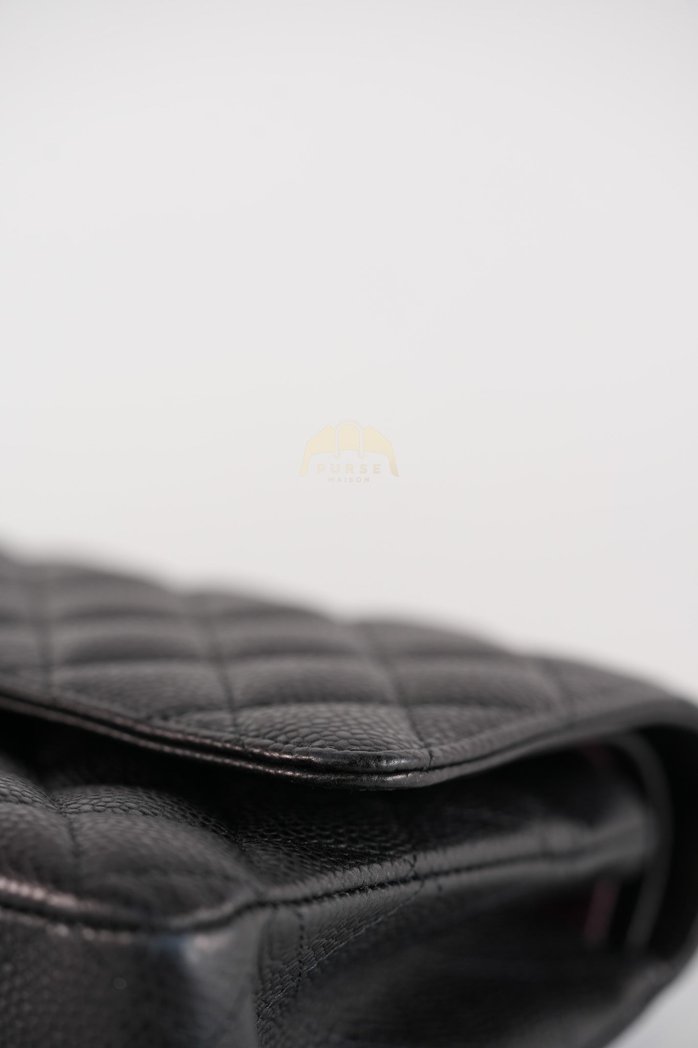 Classic Double Flap Medium in Black Quilted Caviar Leather and Gold Hardware Series 28 | Purse Maison Luxury Bags Shop