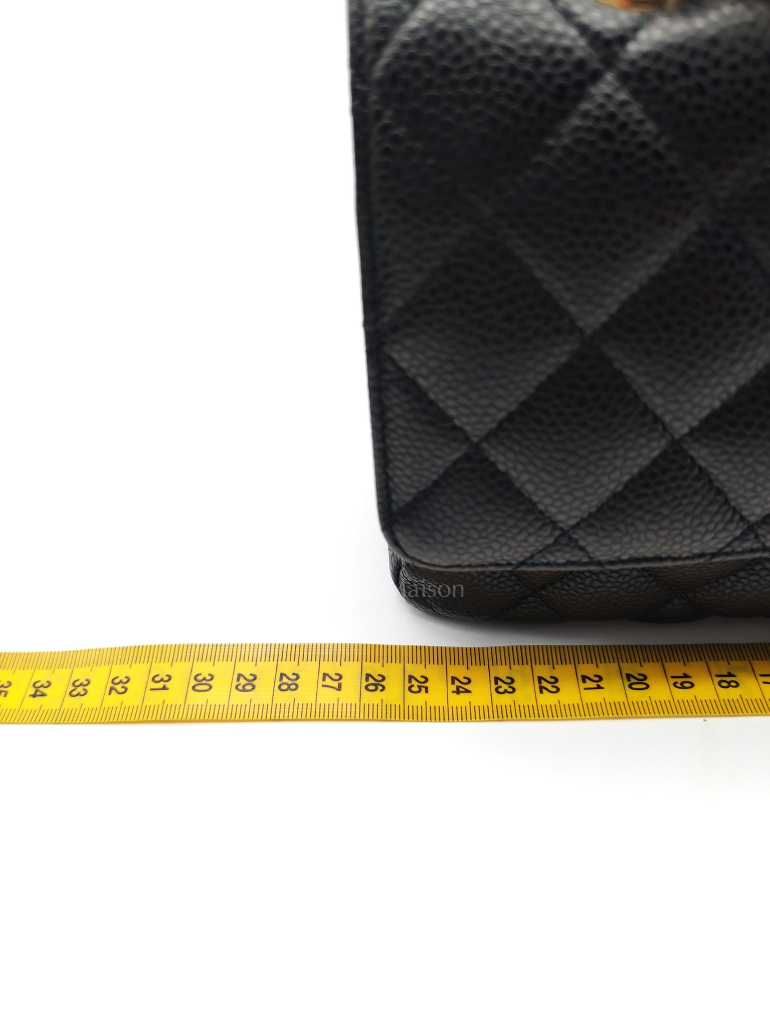 Classic Double Flap Medium in Black Quilted Caviar Leather and Gold Hardware Series 28 | Purse Maison Luxury Bags Shop