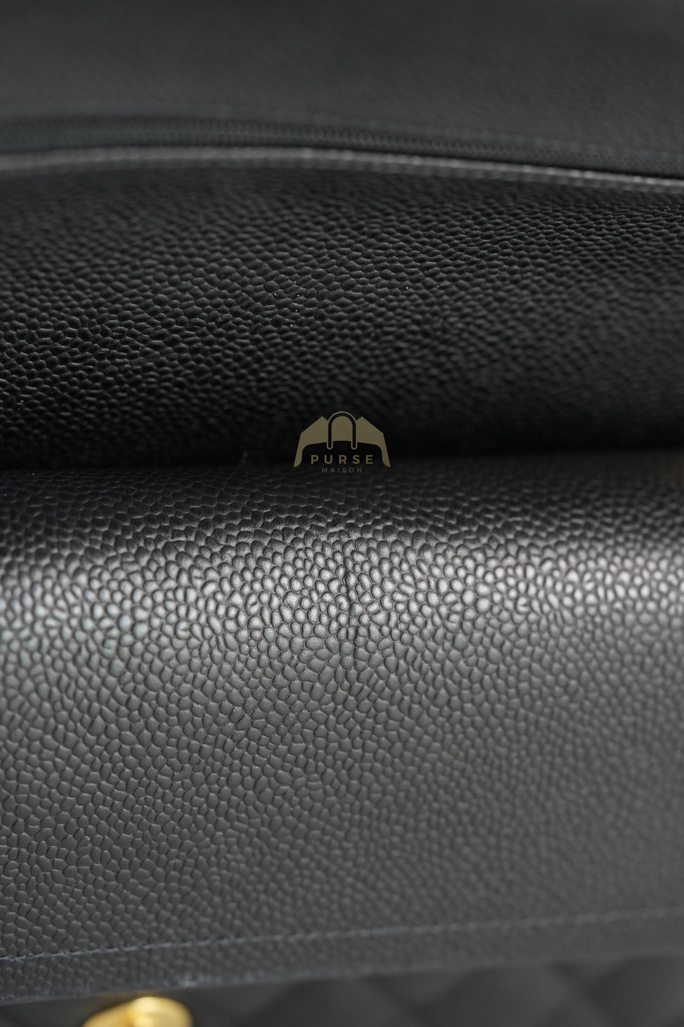 Classic Double Flap Medium in Black Quilted Caviar Leather and Gold Hardware Series 28 | Purse Maison Luxury Bags Shop