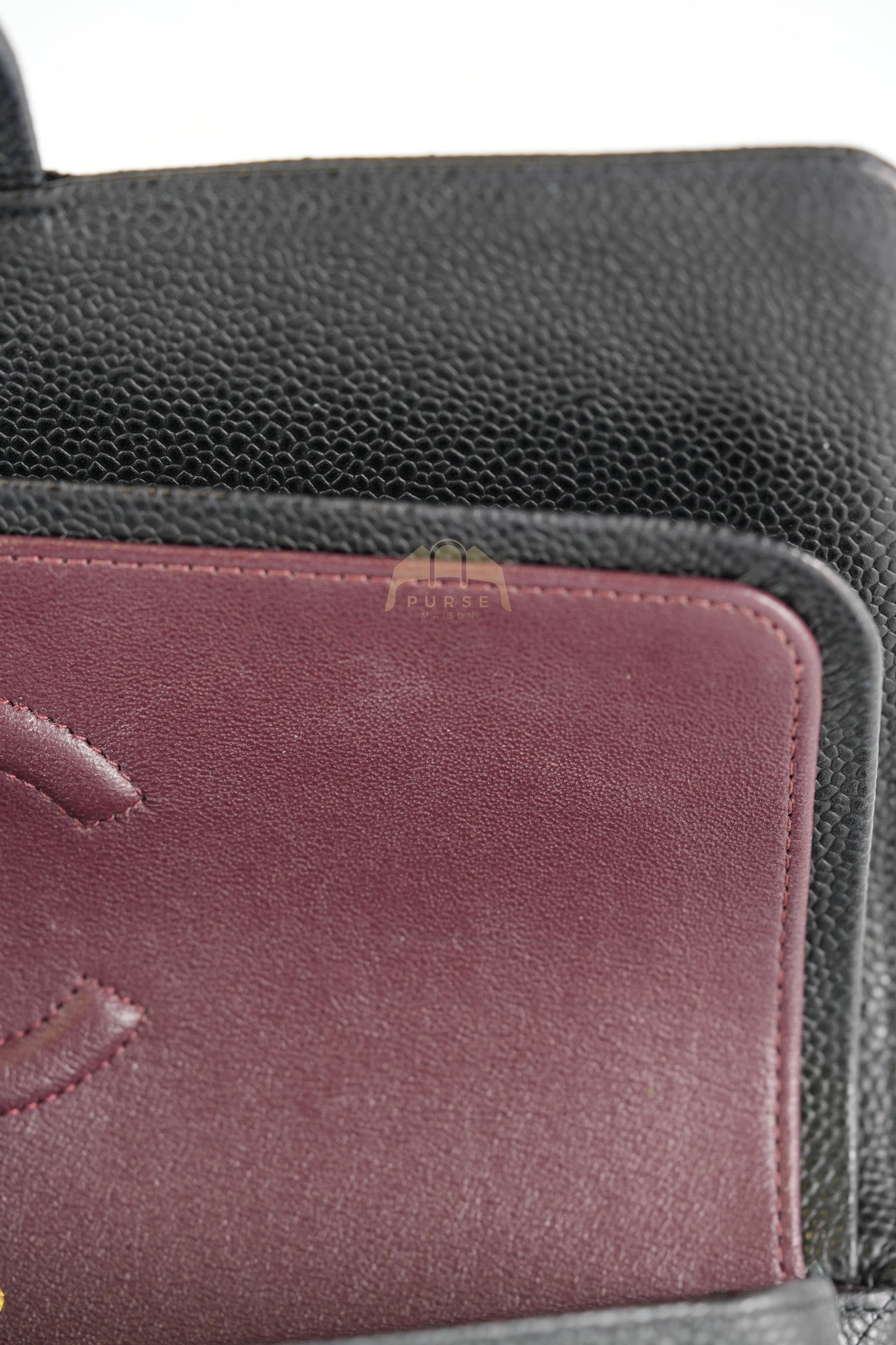 Classic Double Flap Medium in Black Quilted Caviar Leather and Gold Hardware Series 28 | Purse Maison Luxury Bags Shop