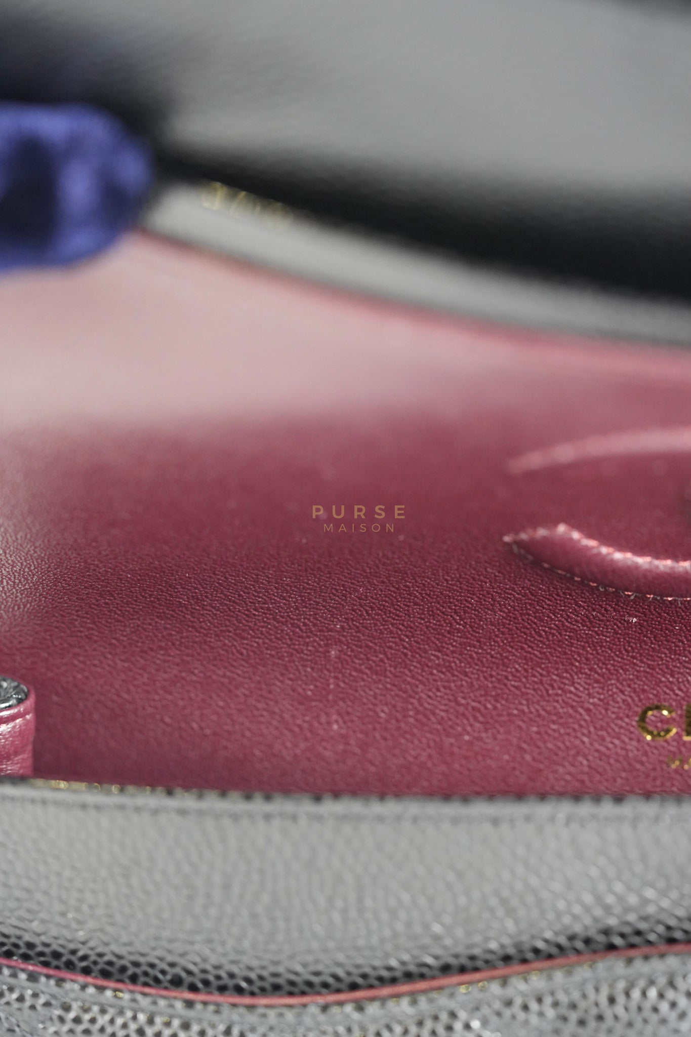 Classic Double Flap Medium in Black Quilted Caviar Leather and Gold Hardware Series 30 | Purse Maison Luxury Bags Shop