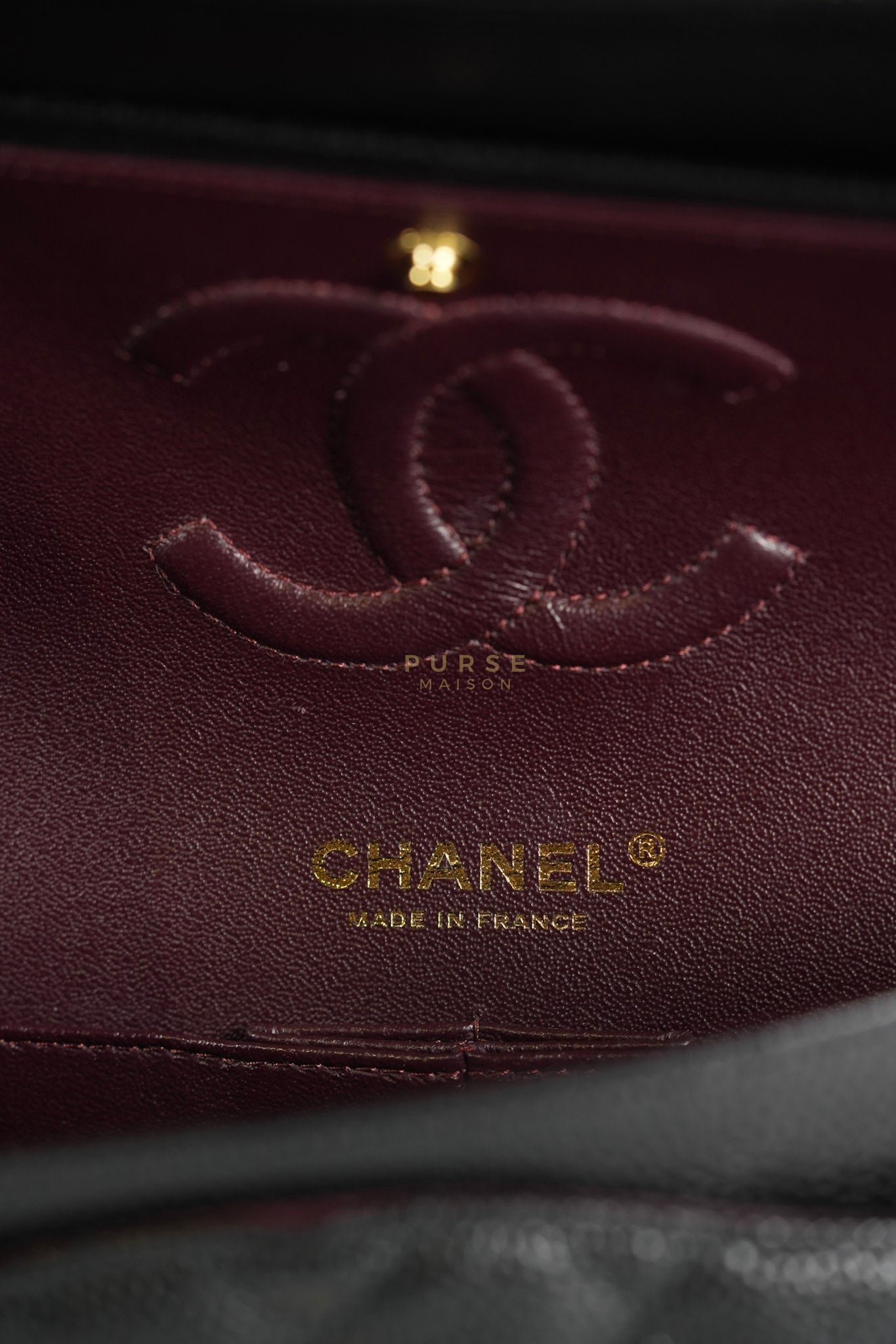 Classic Double Flap Medium in Black Quilted Caviar Leather and Gold Hardware Series 30 | Purse Maison Luxury Bags Shop