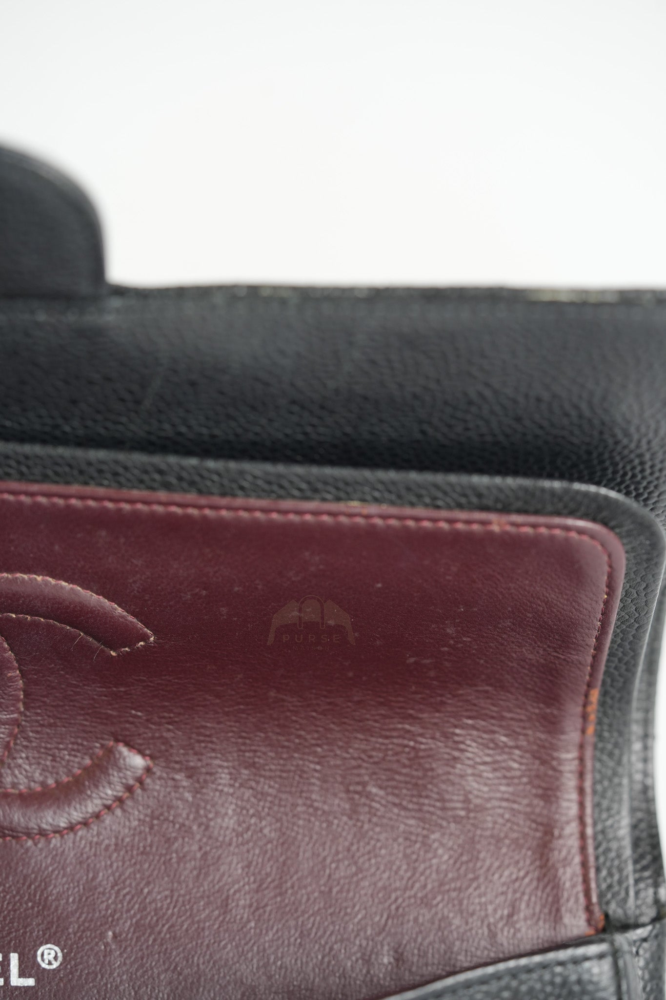 Classic Double Flap Medium in Black Quilted Caviar Leather and Silver Hardware Series 17 | Purse Maison Luxury Bags Shop