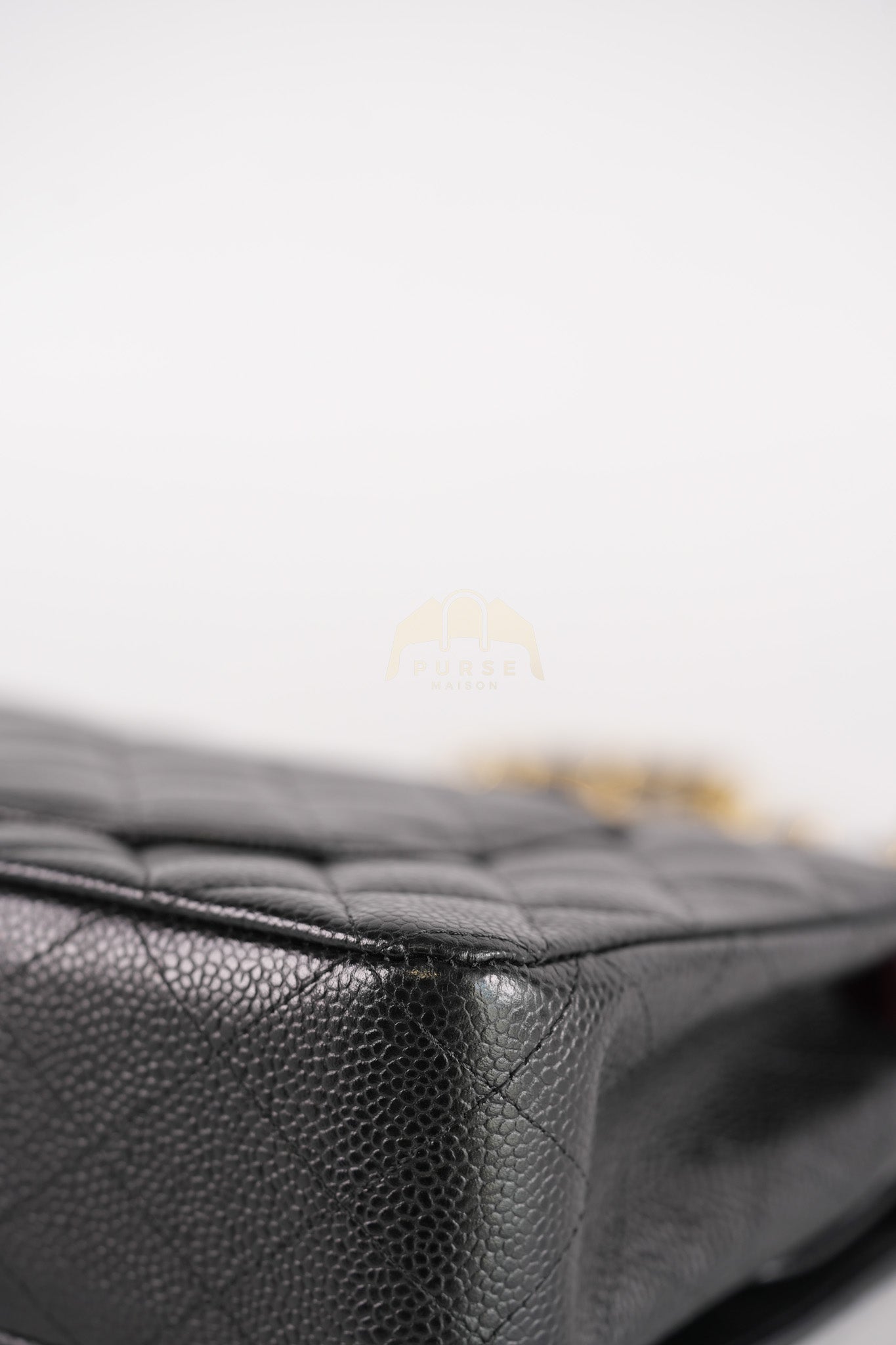 Classic Double Flap Medium in Black Quilted Caviar Leather & Gold Hardware Series 23 | Purse Maison Luxury Bags Shop