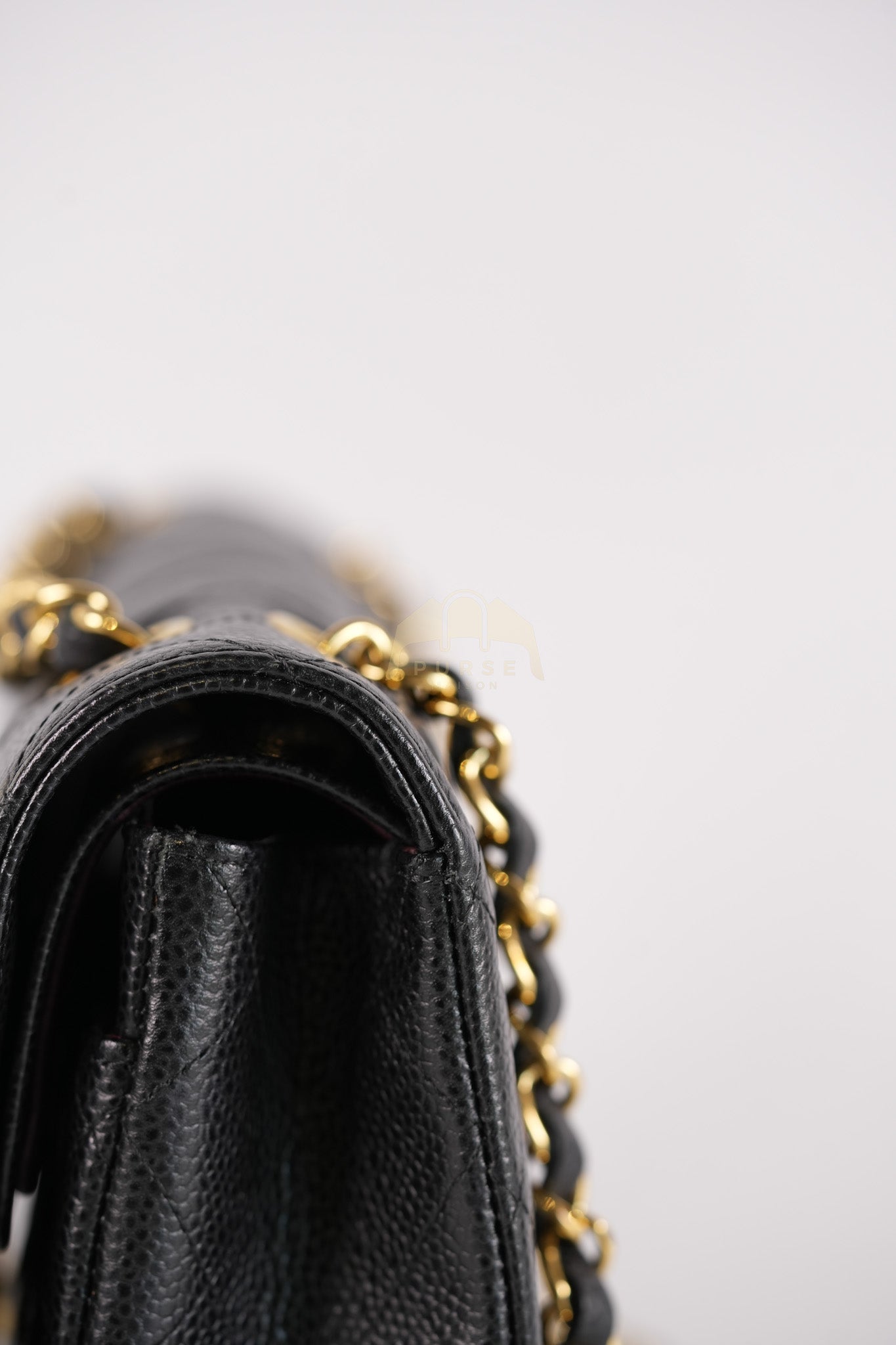 Classic Double Flap Medium in Black Quilted Caviar Leather & Gold Hardware Series 23 | Purse Maison Luxury Bags Shop