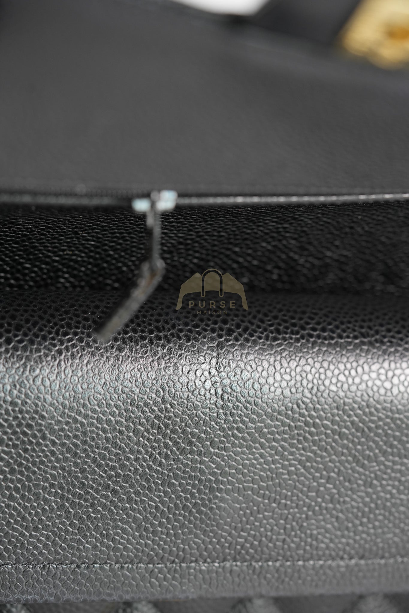 Classic Double Flap Medium in Black Quilted Caviar Leather & Gold Hardware Series 23 | Purse Maison Luxury Bags Shop