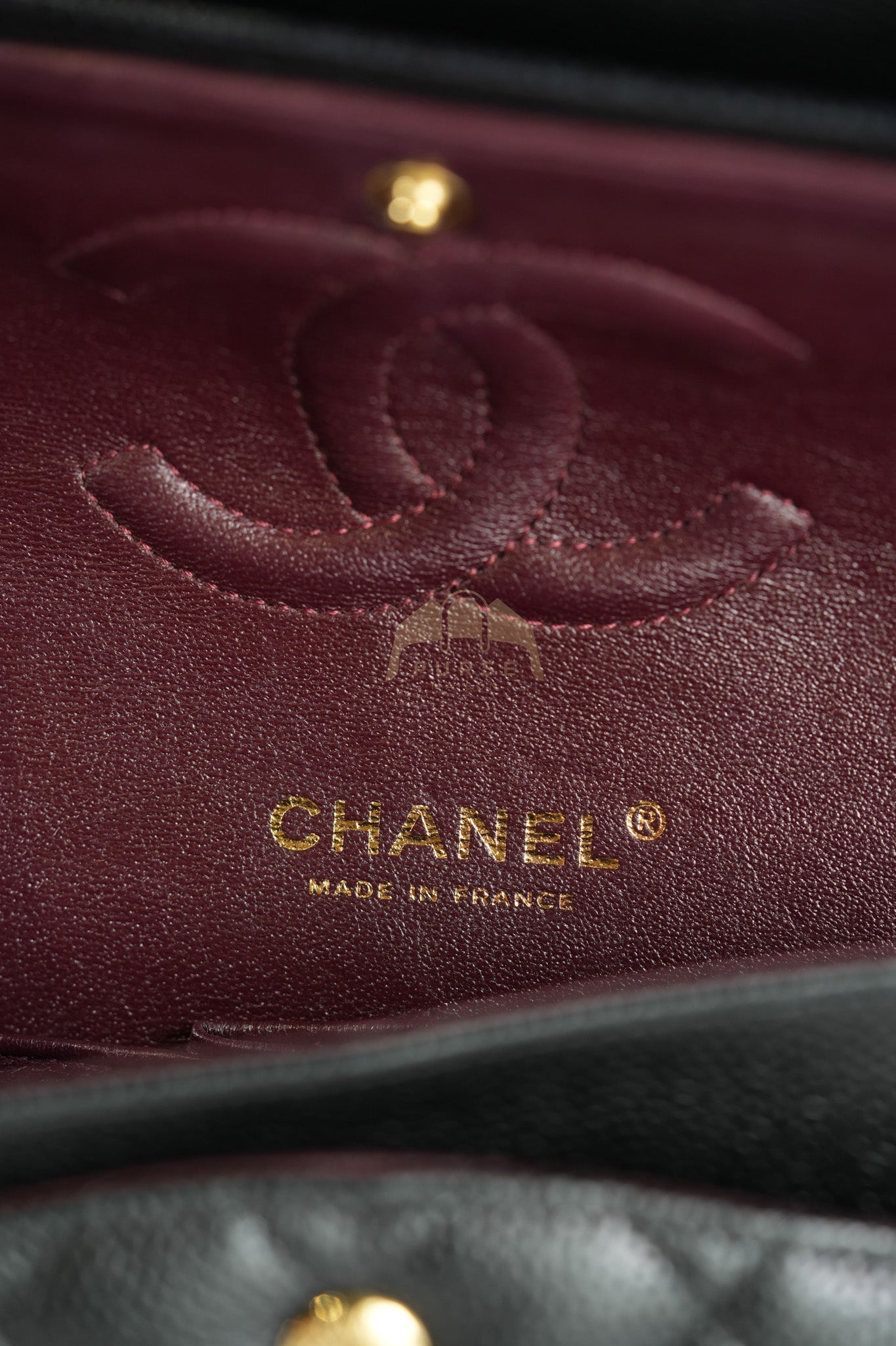 Classic Double Flap Medium in Black Quilted Caviar Leather & Gold Hardware Series 23 | Purse Maison Luxury Bags Shop