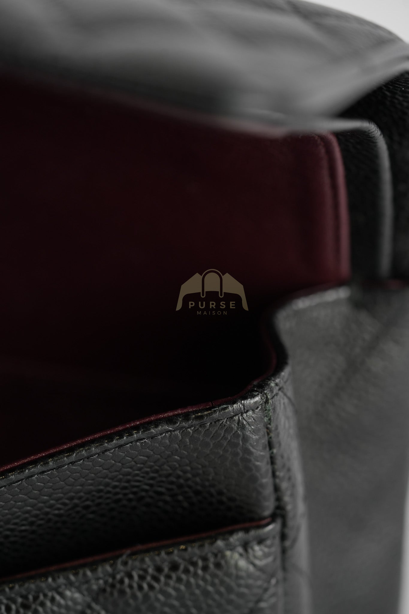 Classic Double Flap Medium in Black Quilted Caviar Leather & Gold Hardware Series 23 | Purse Maison Luxury Bags Shop