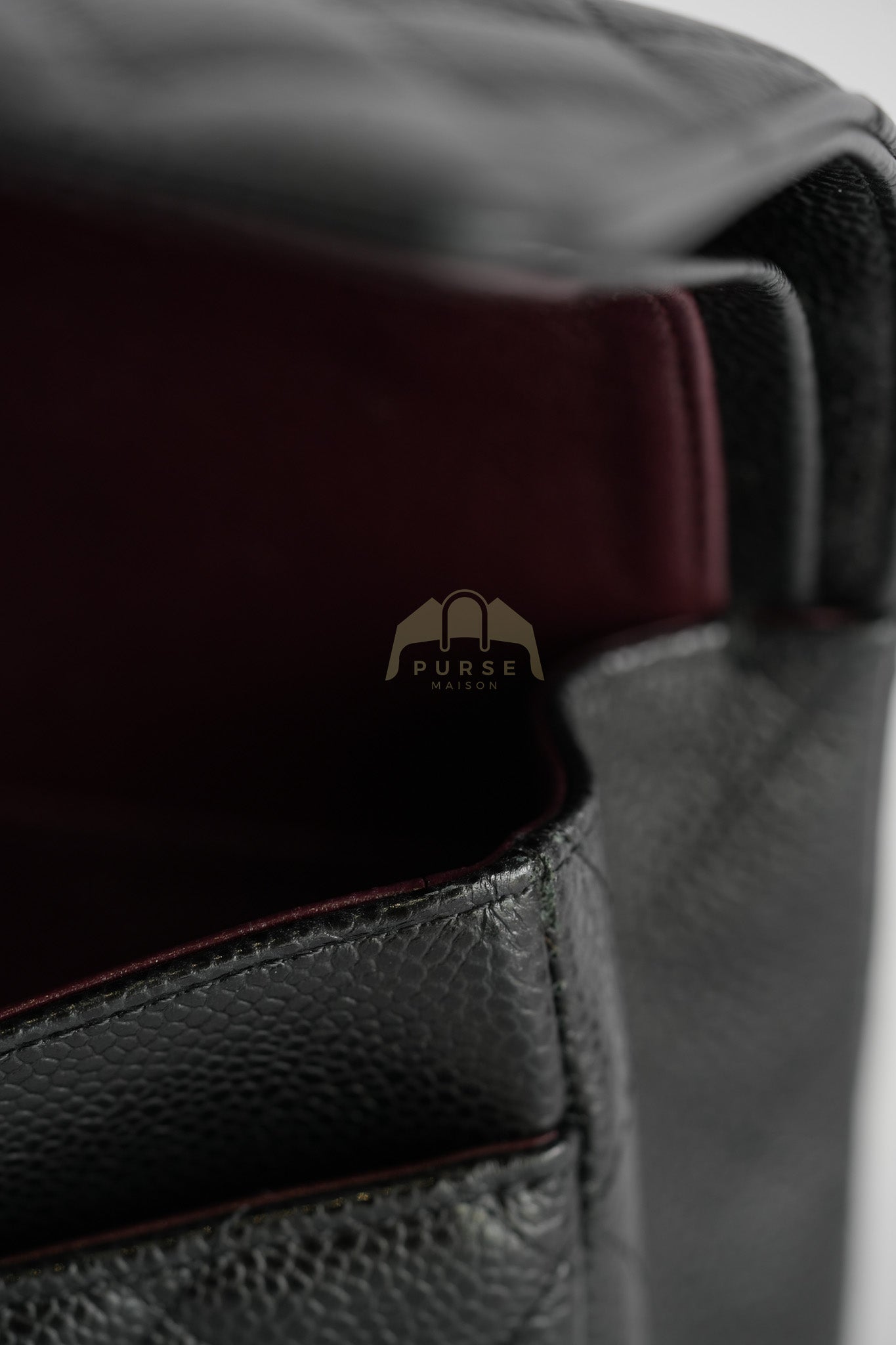 Classic Double Flap Medium in Black Quilted Caviar Leather & Gold Hardware Series 23 | Purse Maison Luxury Bags Shop