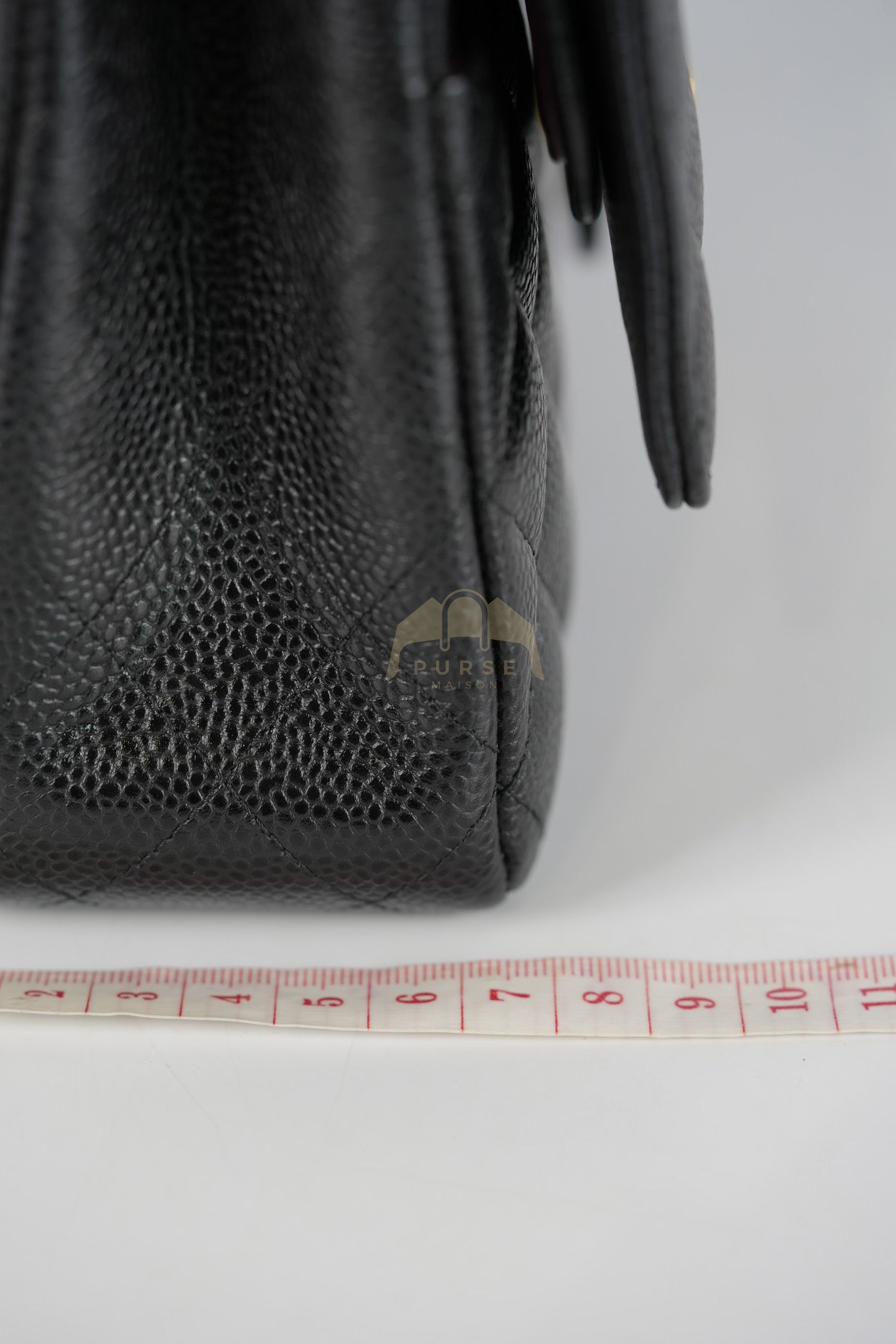 Classic Double Flap Medium in Black Quilted Caviar Leather & Gold Hardware Series 23 | Purse Maison Luxury Bags Shop