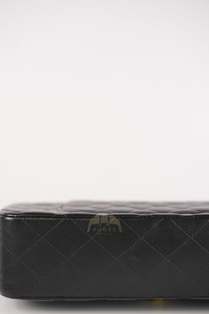 Classic Double Flap Medium in Black Quilted Lambskin Leather and Gold Hardware Series 26 | Purse Maison Luxury Bags Shop