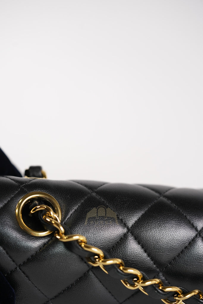 Classic Double Flap Medium in Black Quilted Lambskin Leather and Gold Hardware Series 26 | Purse Maison Luxury Bags Shop