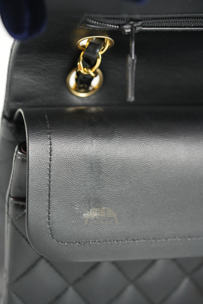 Classic Double Flap Medium in Black Quilted Lambskin Leather and Gold Hardware Series 26 | Purse Maison Luxury Bags Shop