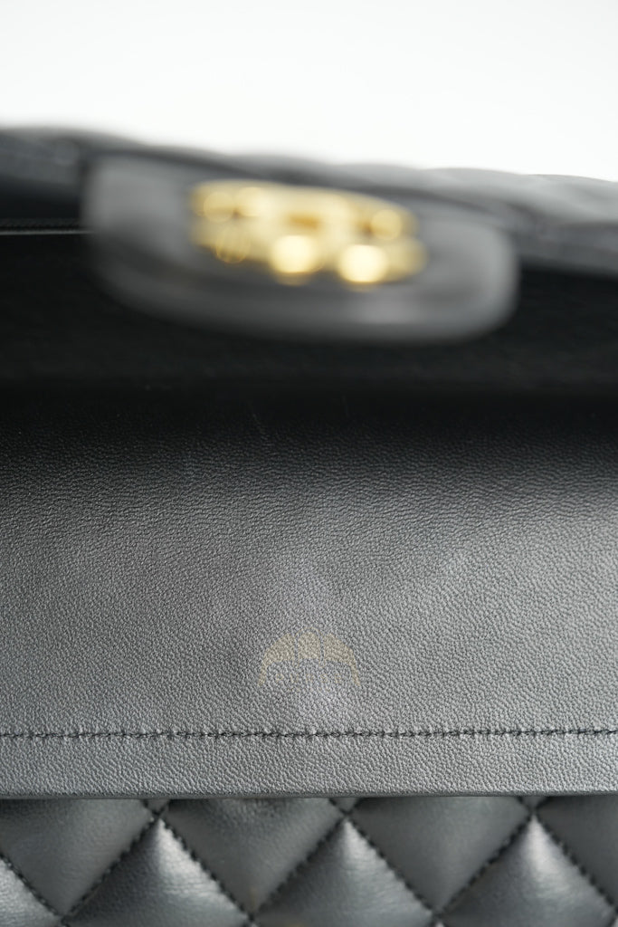 Classic Double Flap Medium in Black Quilted Lambskin Leather and Gold Hardware Series 26 | Purse Maison Luxury Bags Shop