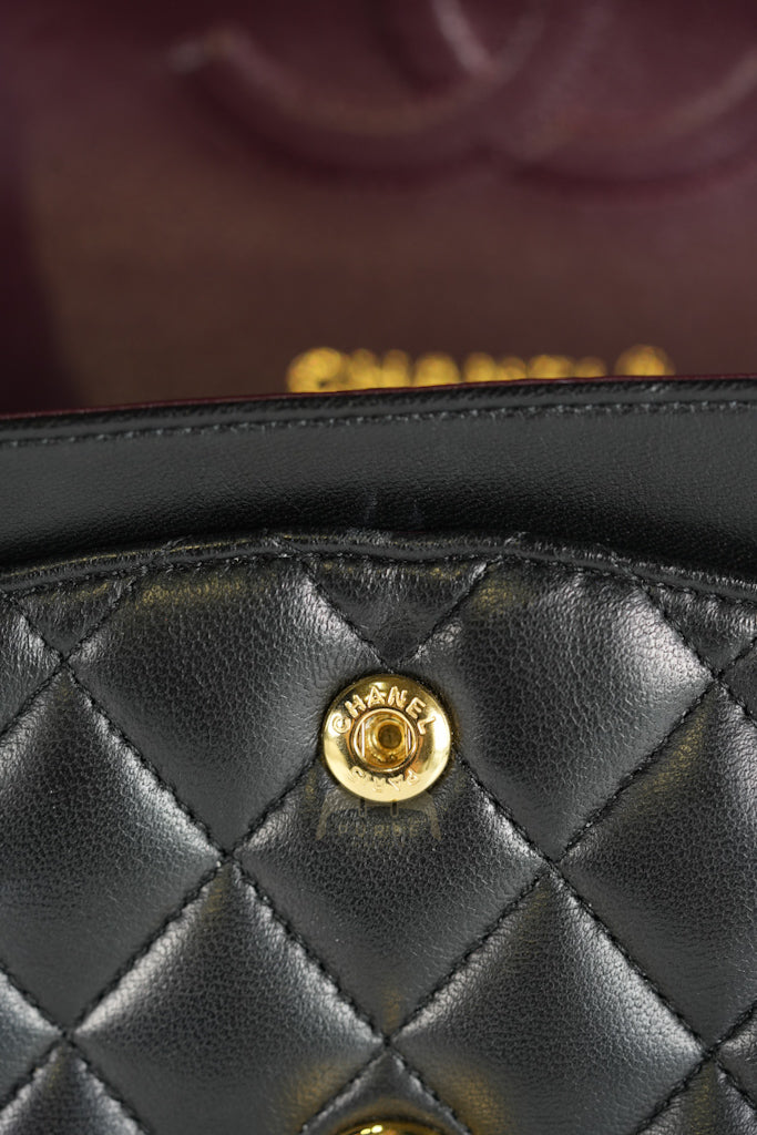 Classic Double Flap Medium in Black Quilted Lambskin Leather and Gold Hardware Series 26 | Purse Maison Luxury Bags Shop