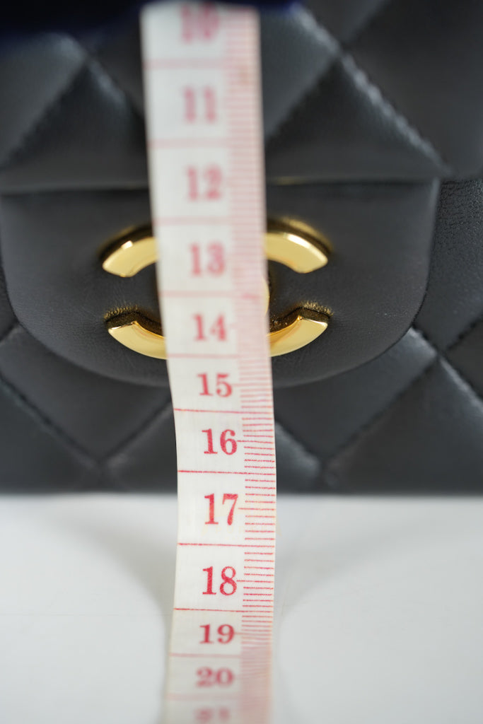 Classic Double Flap Medium in Black Quilted Lambskin Leather and Gold Hardware Series 26 | Purse Maison Luxury Bags Shop