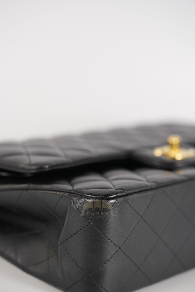 Classic Double Flap Medium in Black Quilted Lambskin Leather and Gold Hardware Series 26 | Purse Maison Luxury Bags Shop