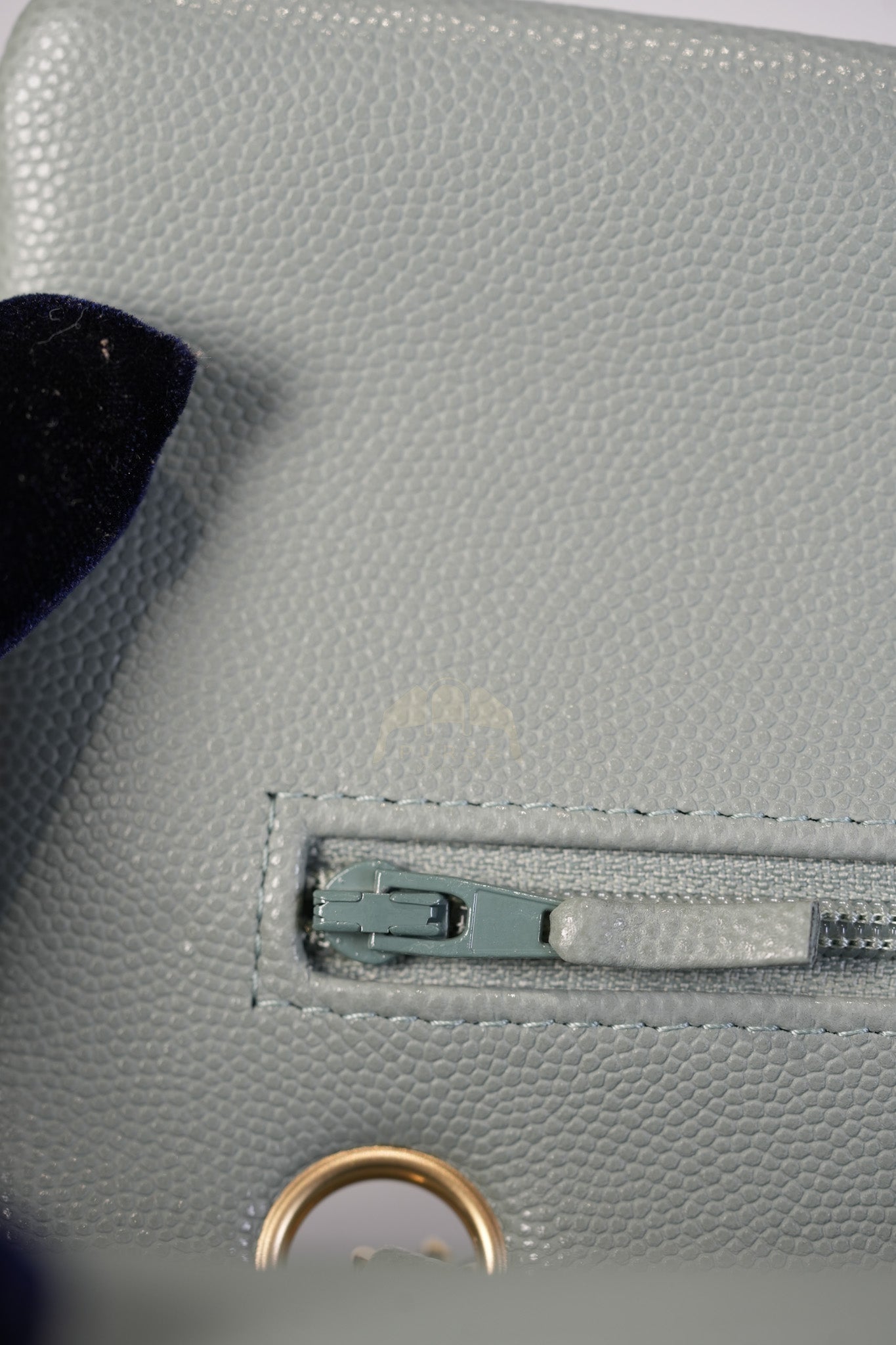 Classic Double Flap Medium in Mint Green Quilted Caviar Leather & Light Gold Hardware Microchip | Purse Maison Luxury Bags Shop