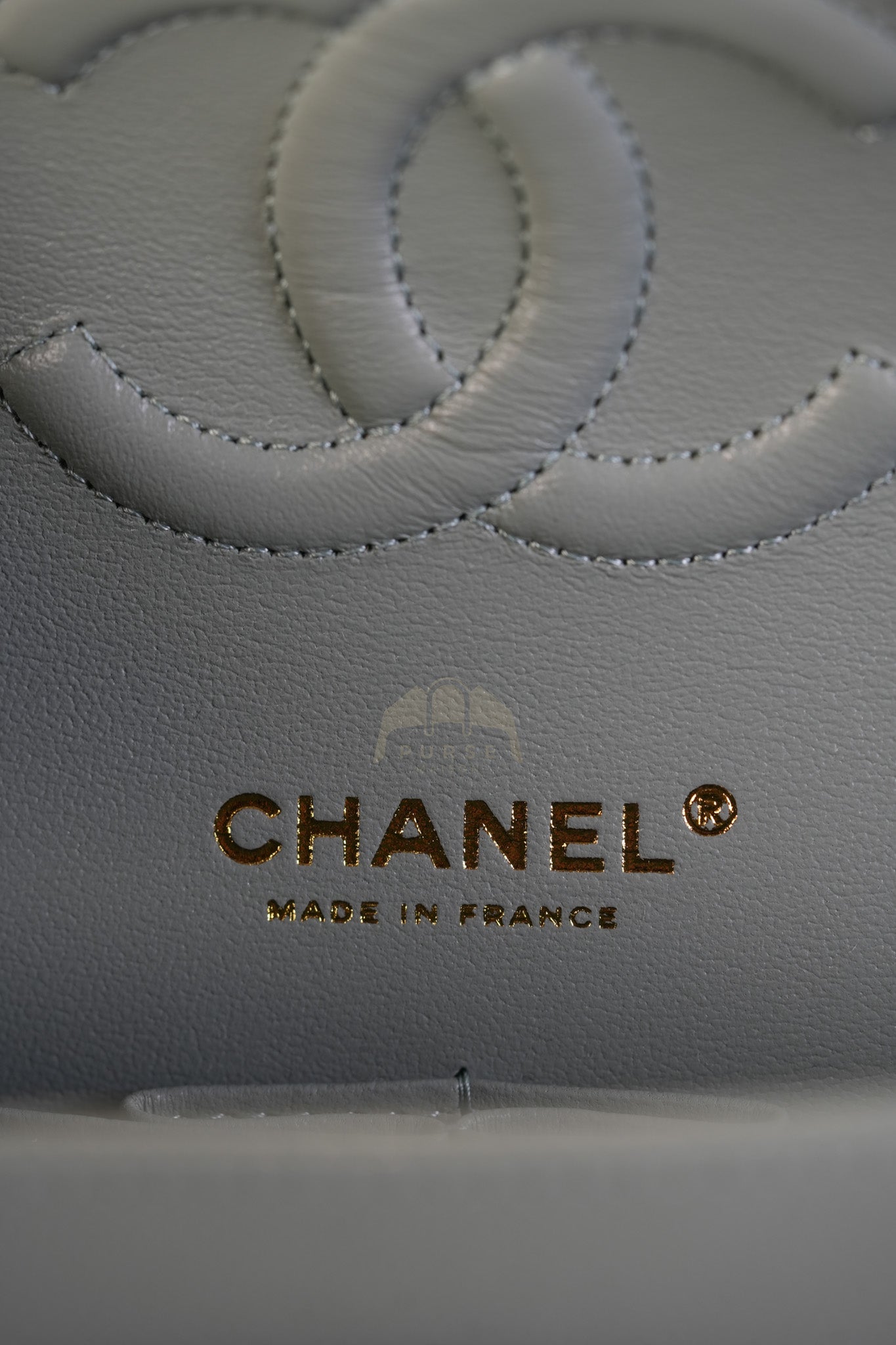 Classic Double Flap Medium in Mint Green Quilted Caviar Leather & Light Gold Hardware Microchip | Purse Maison Luxury Bags Shop