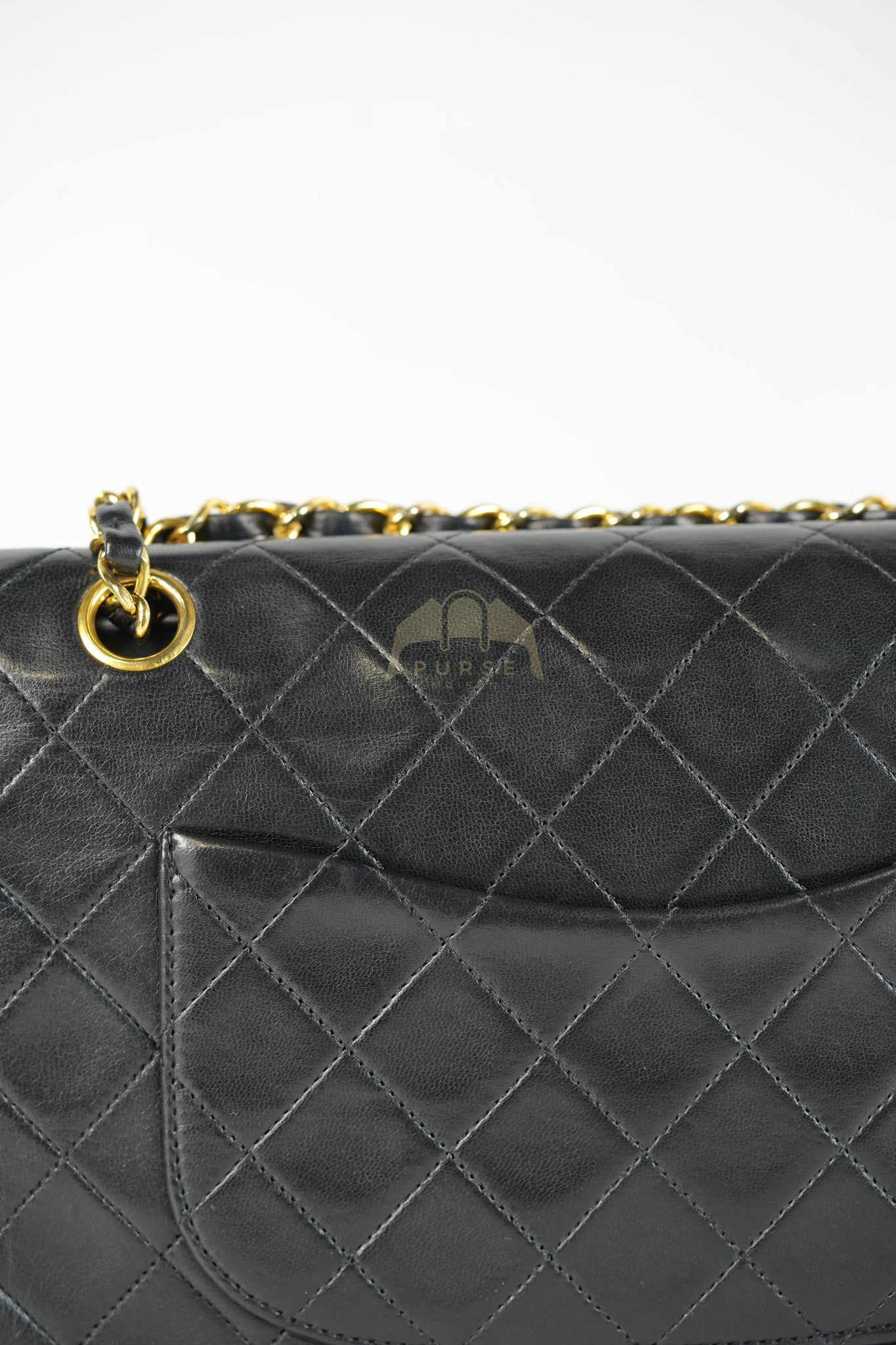 Classic Double Flap Medium Vintage in Lambskin Quilted Leather and Gold Hardware Series 1 | Purse Maison Luxury Bags Shop