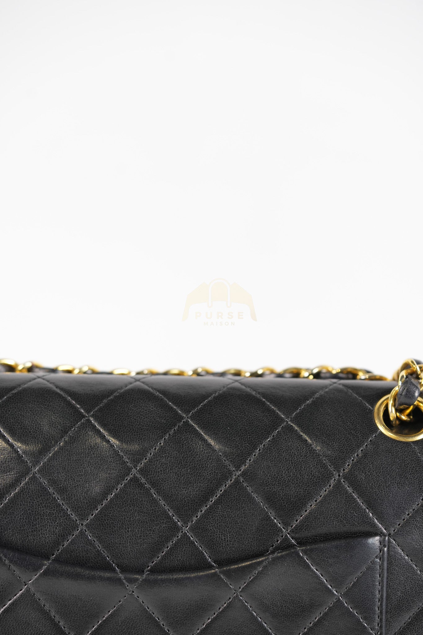 Classic Double Flap Medium Vintage in Lambskin Quilted Leather and Gold Hardware Series 1 | Purse Maison Luxury Bags Shop