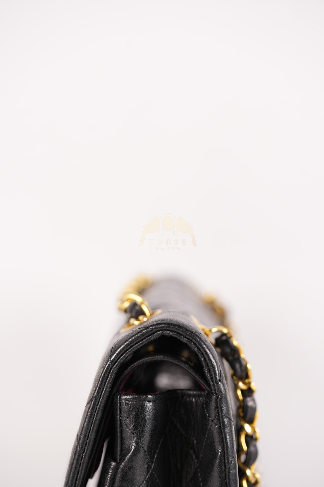 Classic Double Flap Medium Vintage in Lambskin Quilted Leather and Gold Hardware Series 1 | Purse Maison Luxury Bags Shop