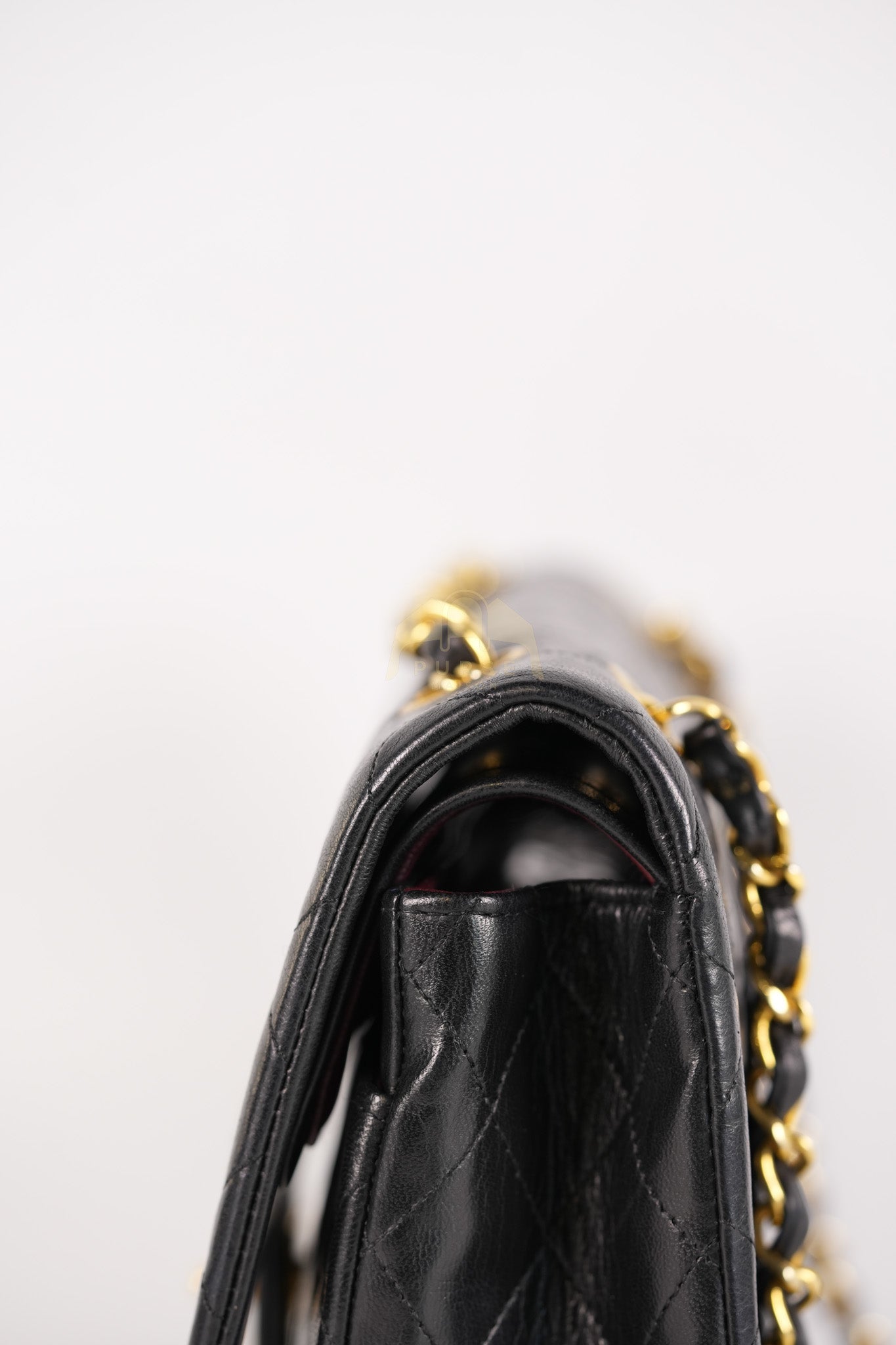 Classic Double Flap Medium Vintage in Lambskin Quilted Leather and Gold Hardware Series 1 | Purse Maison Luxury Bags Shop