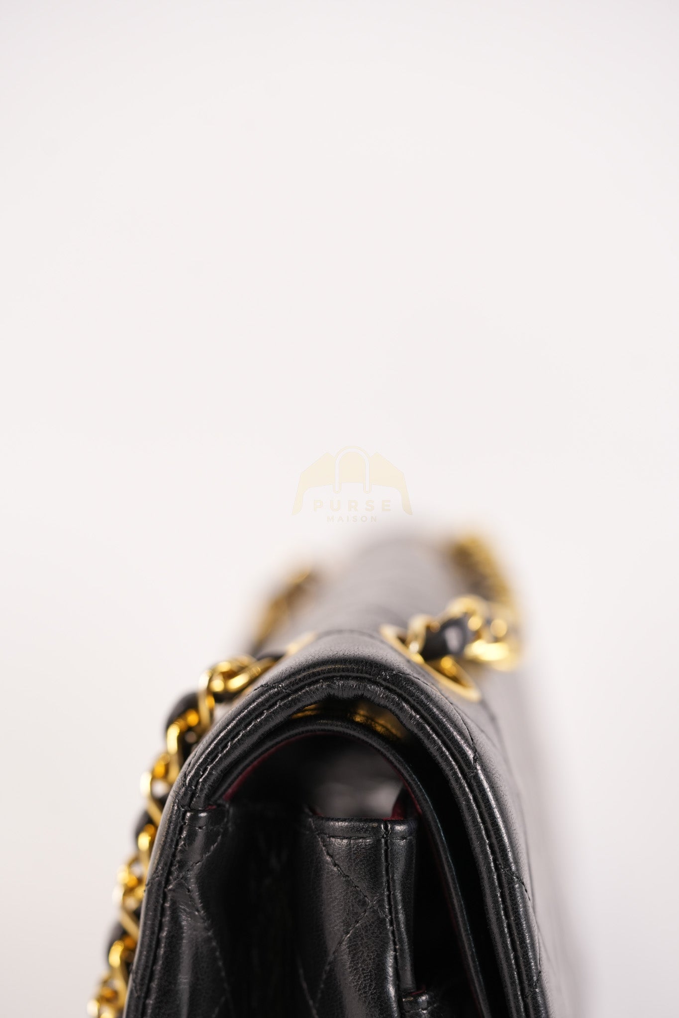 Classic Double Flap Medium Vintage in Lambskin Quilted Leather and Gold Hardware Series 1 | Purse Maison Luxury Bags Shop